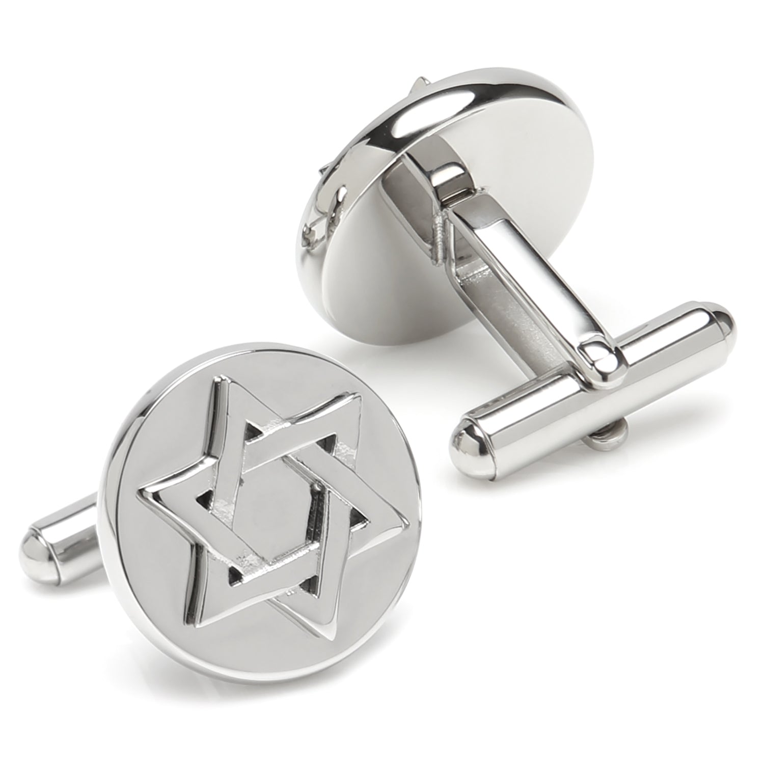 Star of David Stainless Steel Cufflinks by Cufflinks.com
