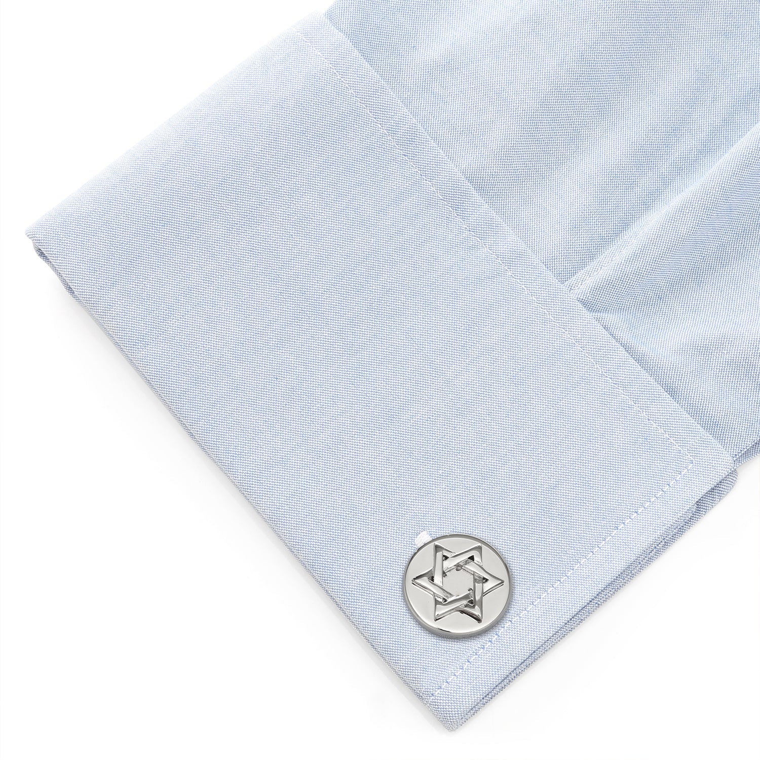 Star of David Stainless Steel Cufflinks by Cufflinks.com