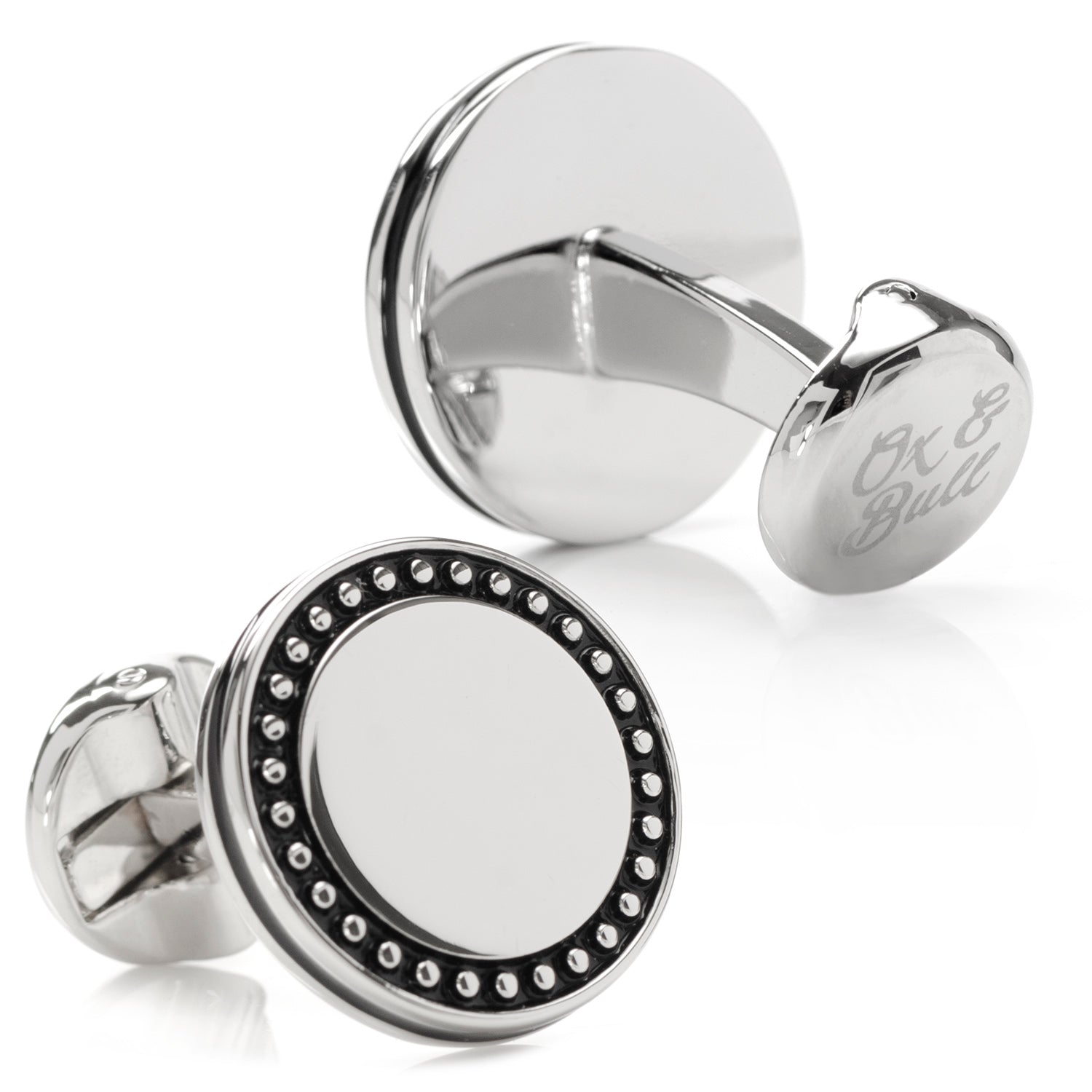 Engravable Studded Cufflinks by Cufflinks.com