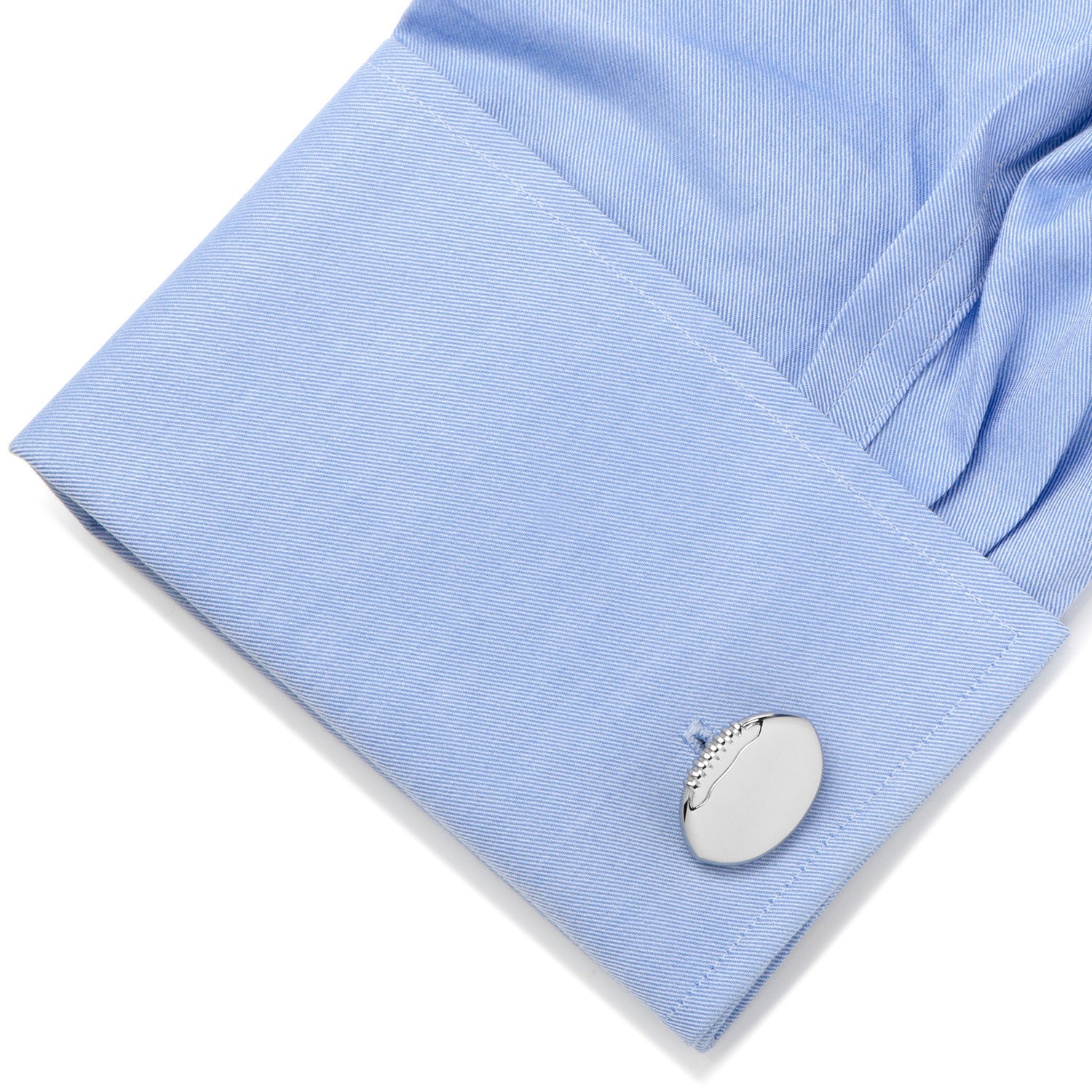 Stainless Steel Engravable Football Cufflinks by Cufflinks.com