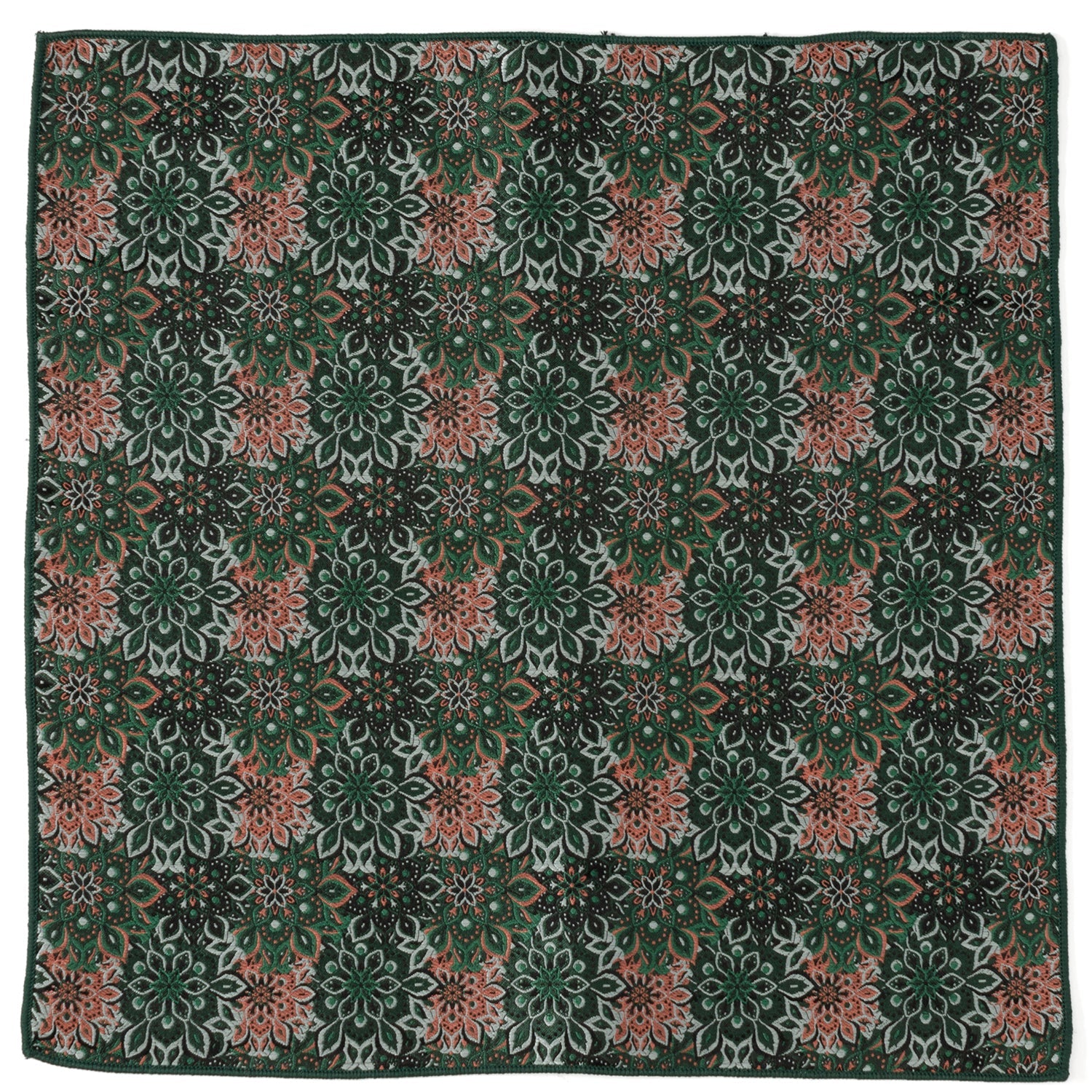 Green Floral Tie and Pocket Square Gift Set by Cufflinks.com