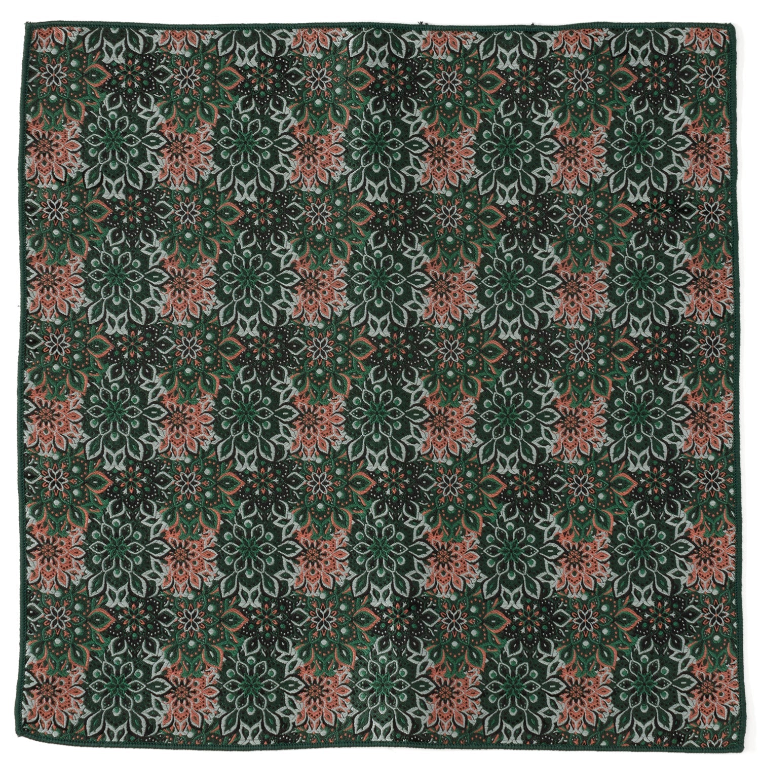 Green Floral Pocket Square by Cufflinks.com