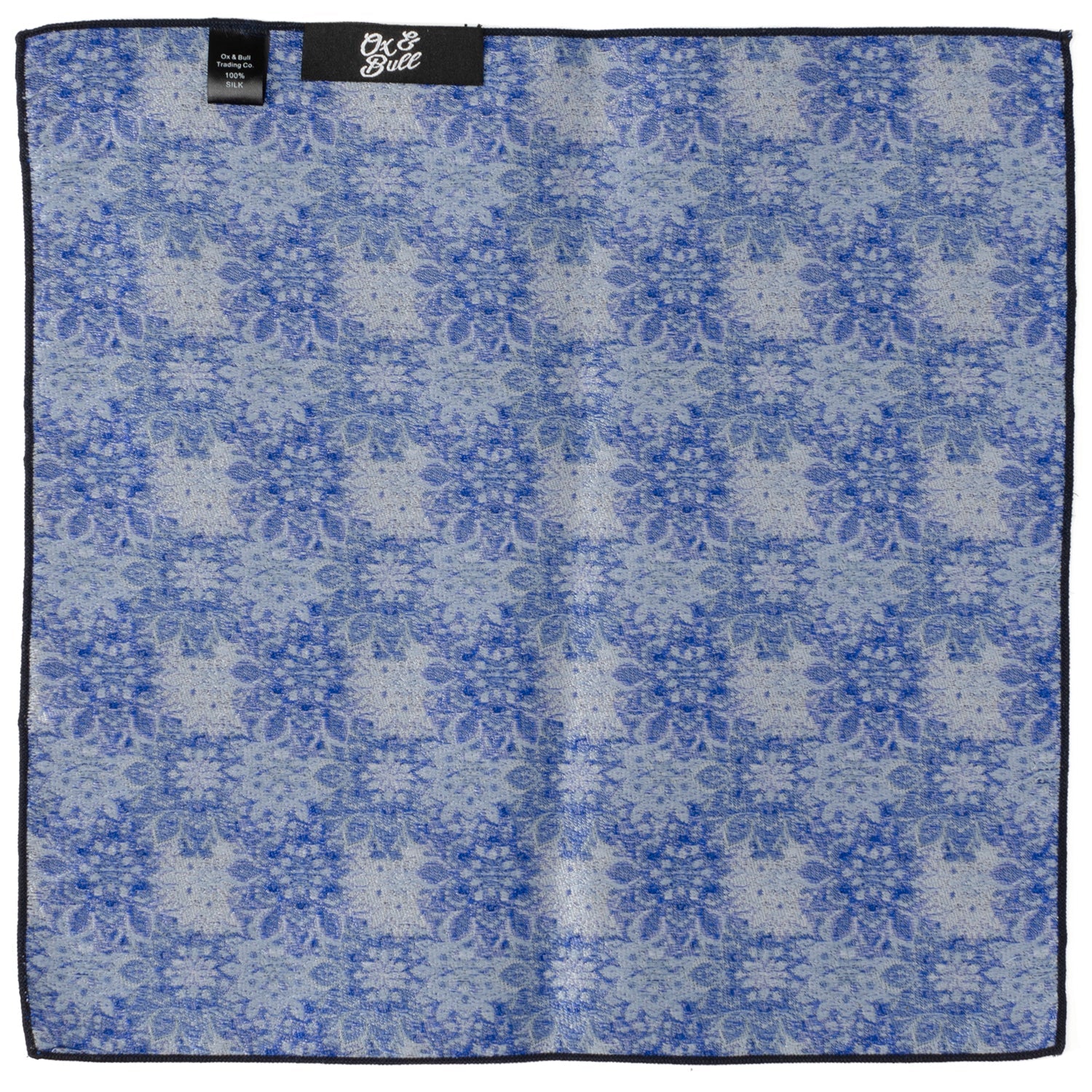 Navy Floral Pocket Square DestGlow