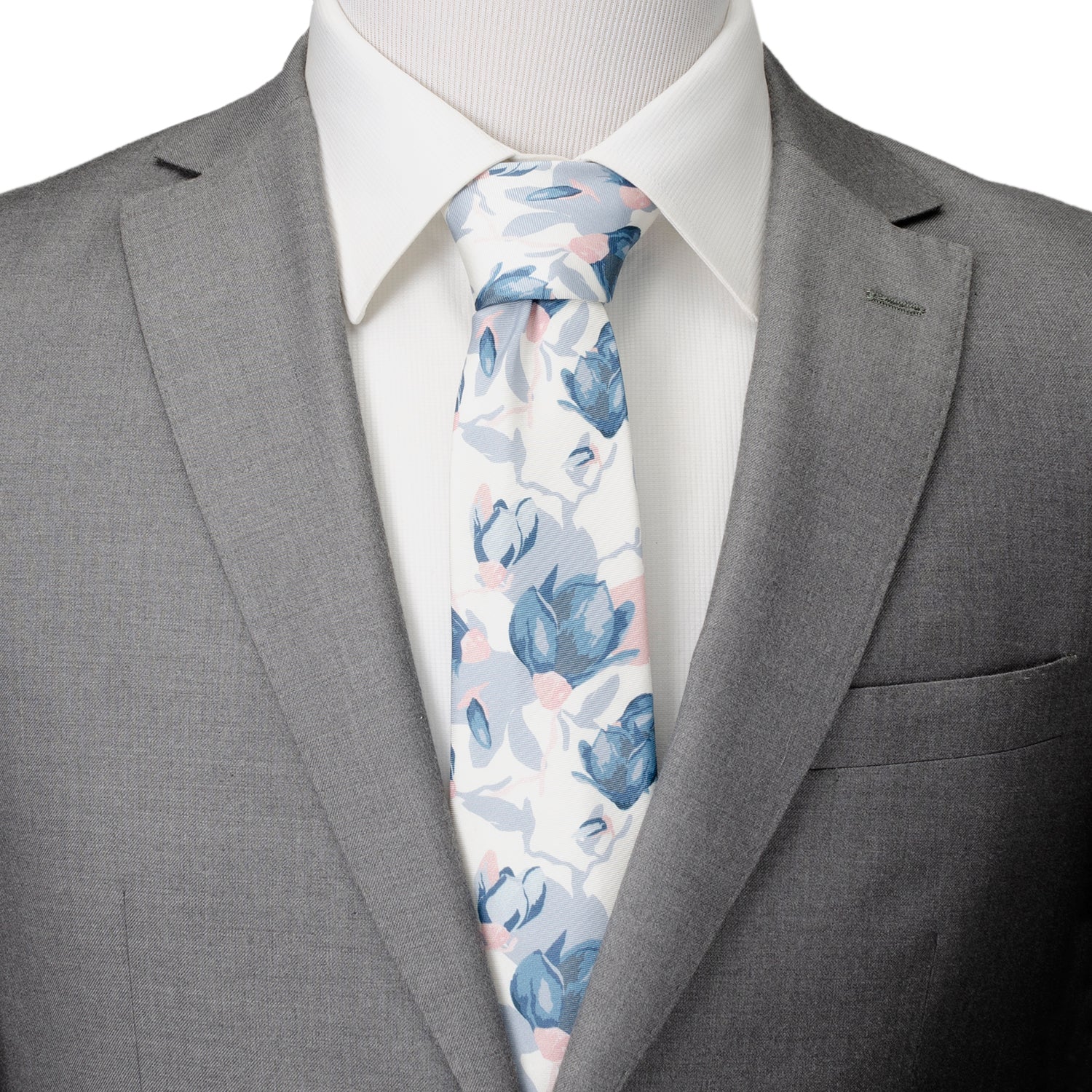 White Floral Patterned Printed Men&