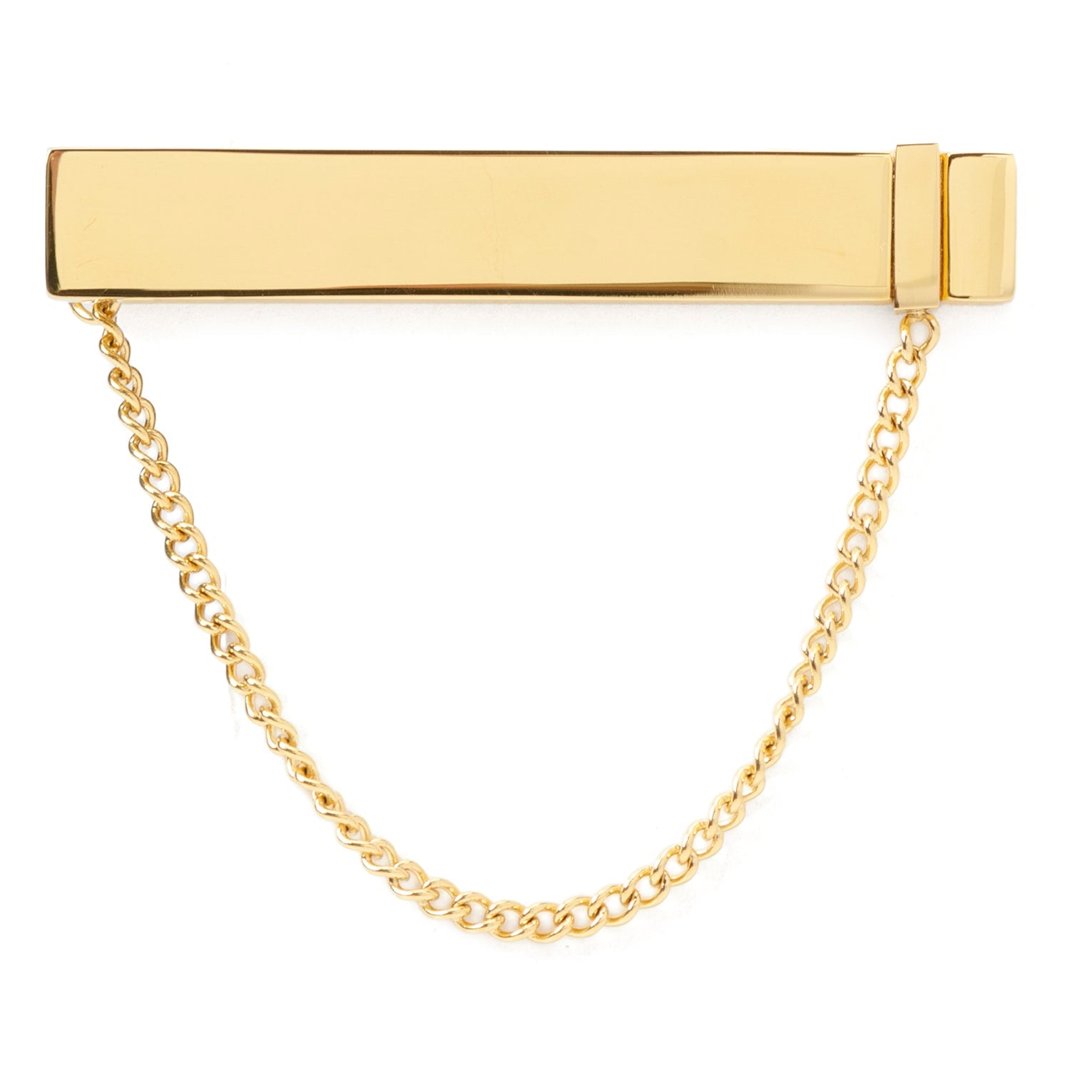 Stainless Steel Gold Chain Tie Clip by Cufflinks.com