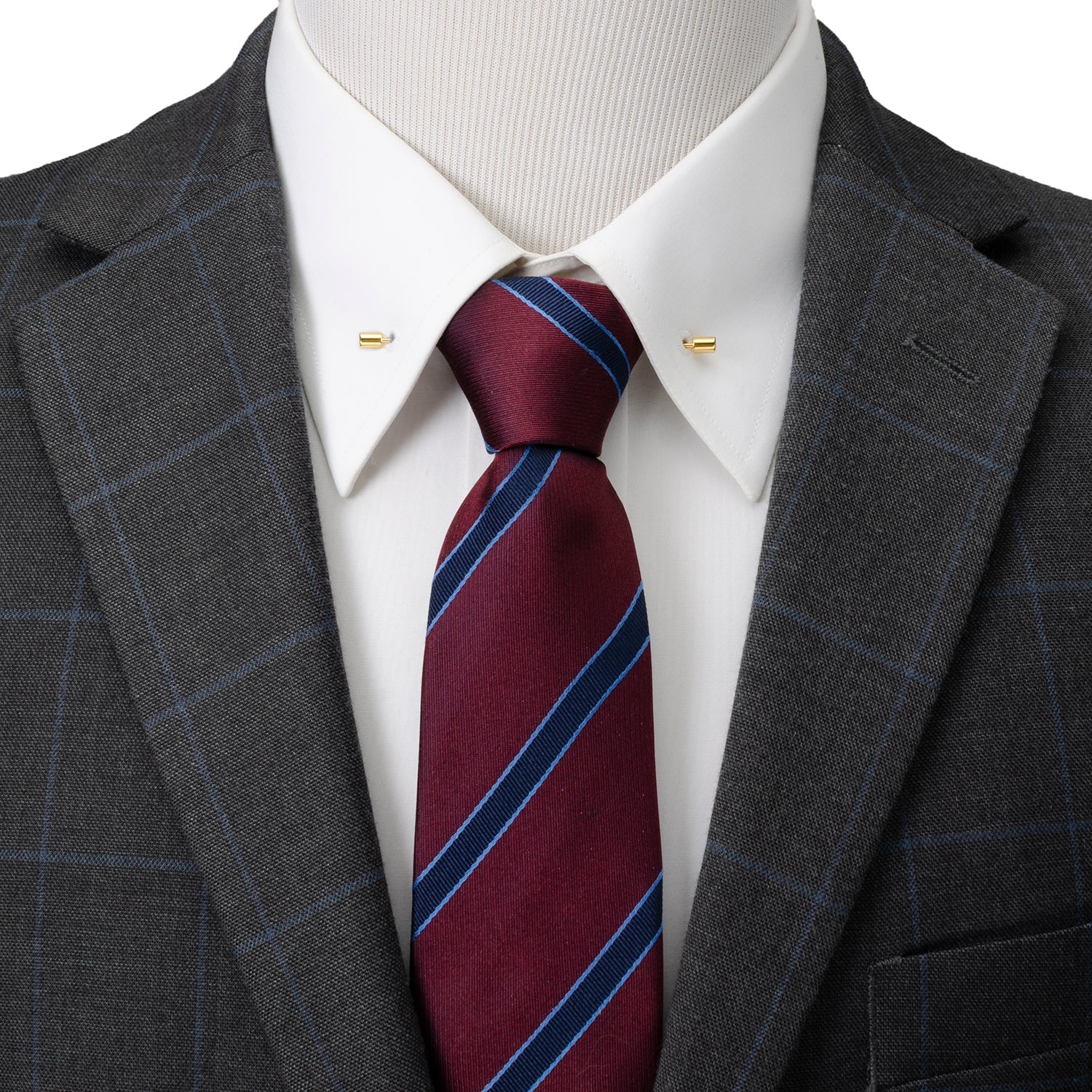 Stainless Steel Gold Bar Collar Bar by Cufflinks.com