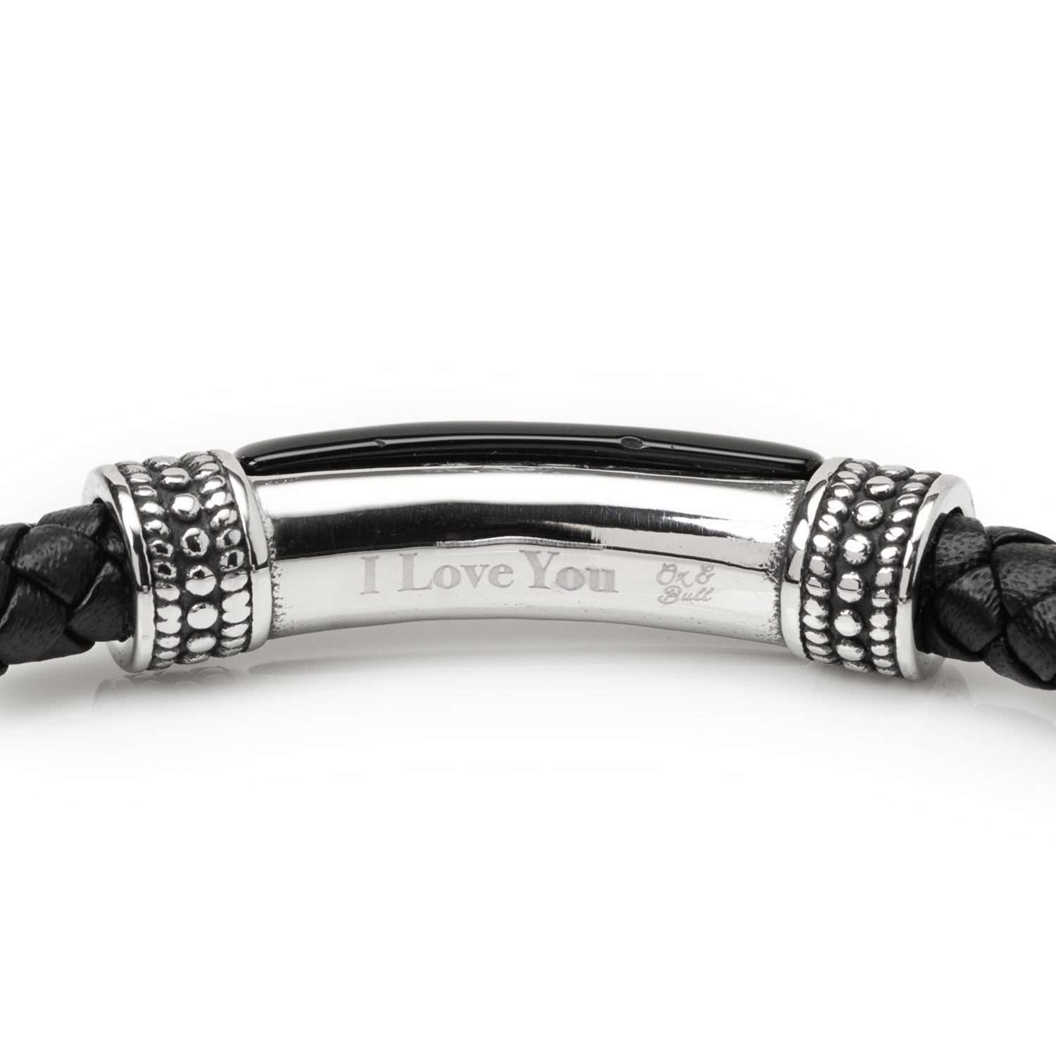 Onyx I Love You Bracelet by Cufflinks.com