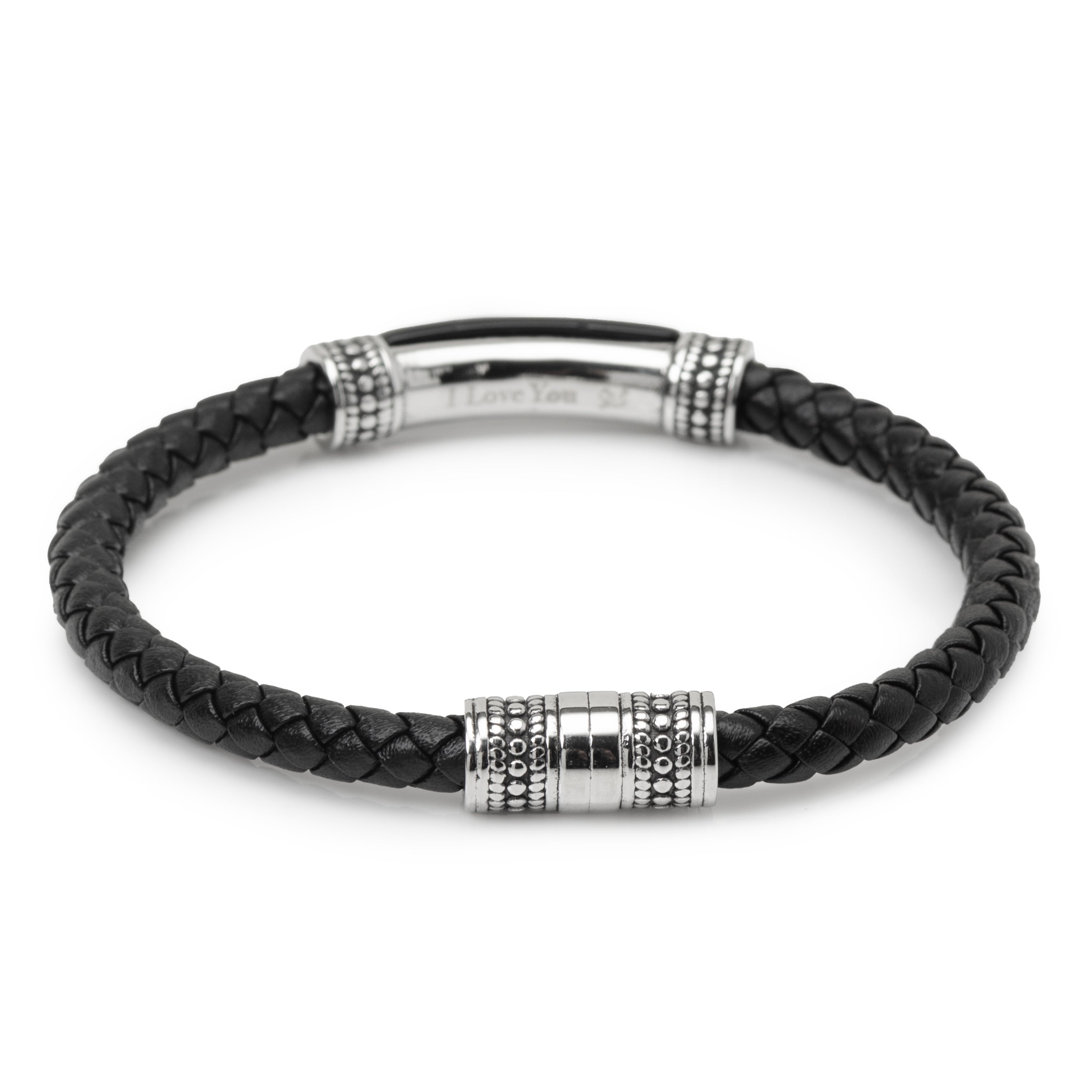 Onyx I Love You Bracelet by Cufflinks.com