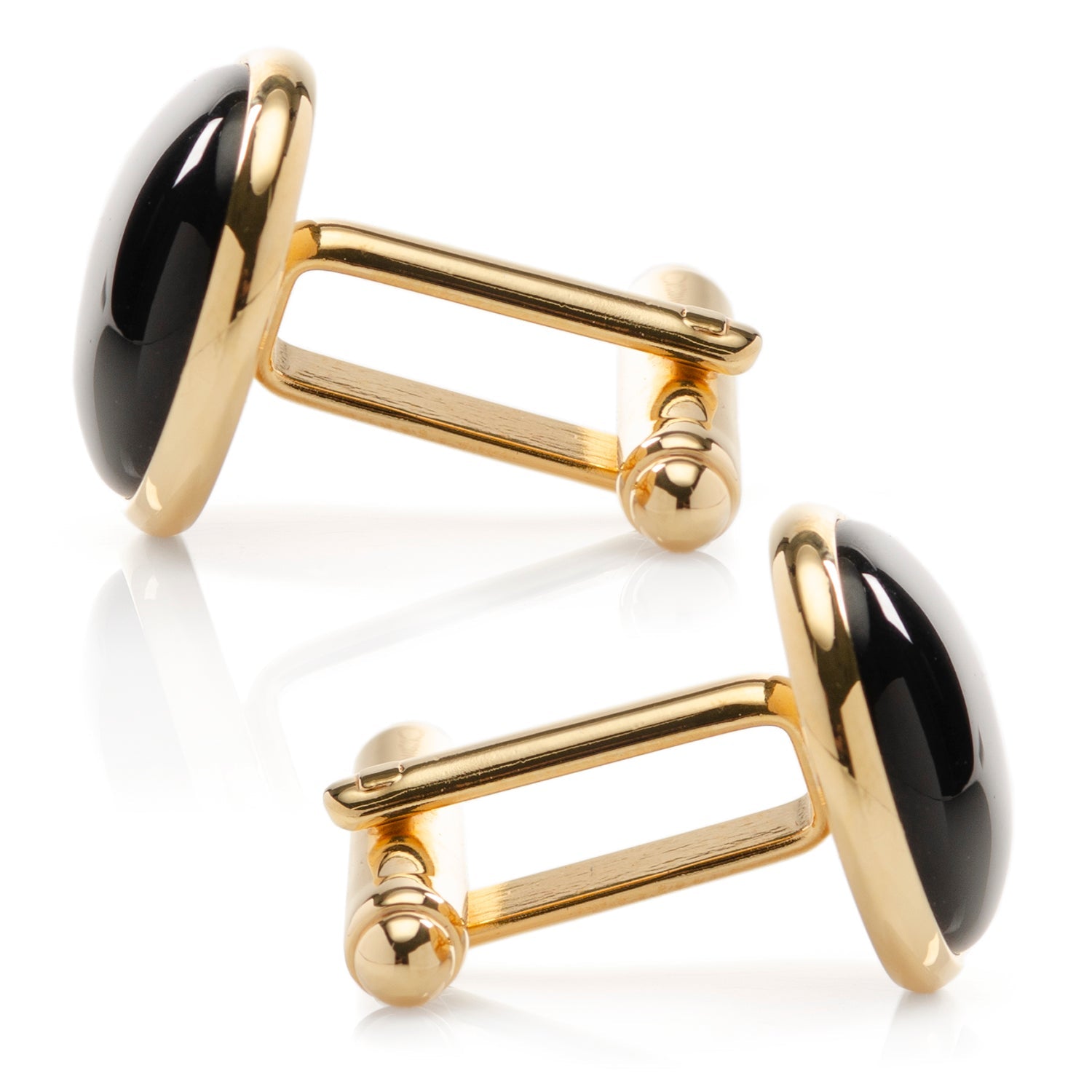 Gold and Onyx Cufflinks by Cufflinks.com