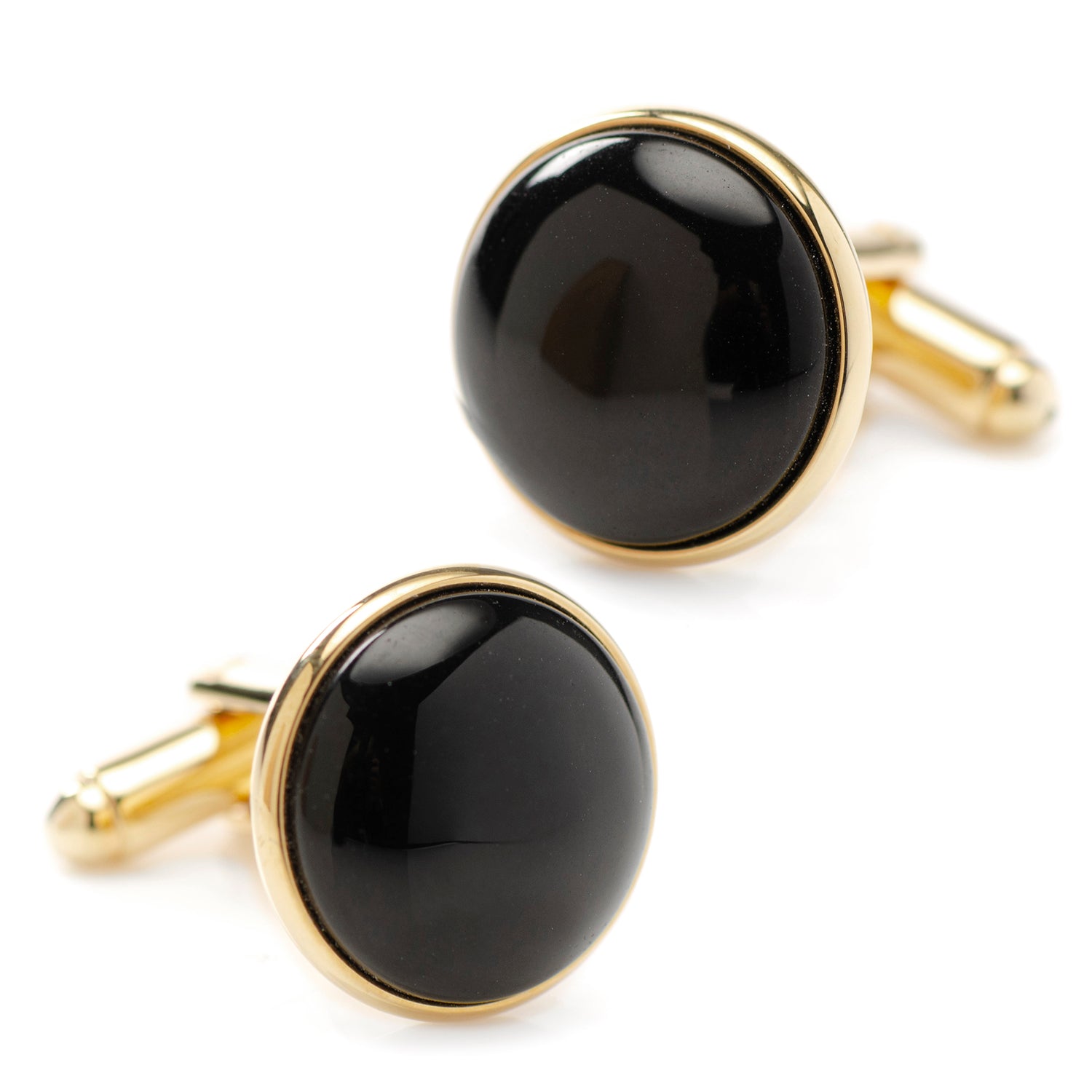 Gold and Onyx 5-Stud Set by Cufflinks.com