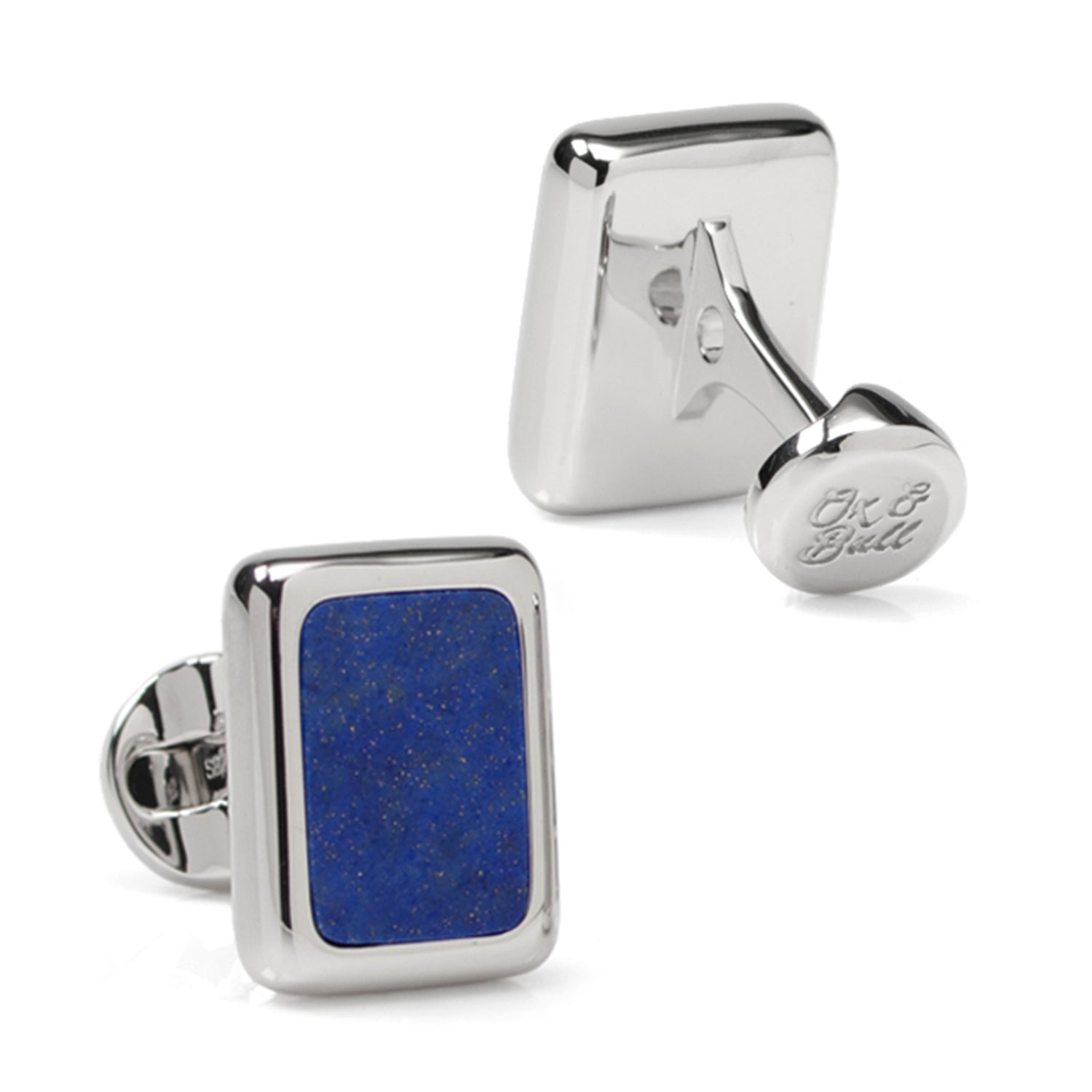 Sterling Silver and Lapis JFK Presidential Cufflinks by Cufflinks.com