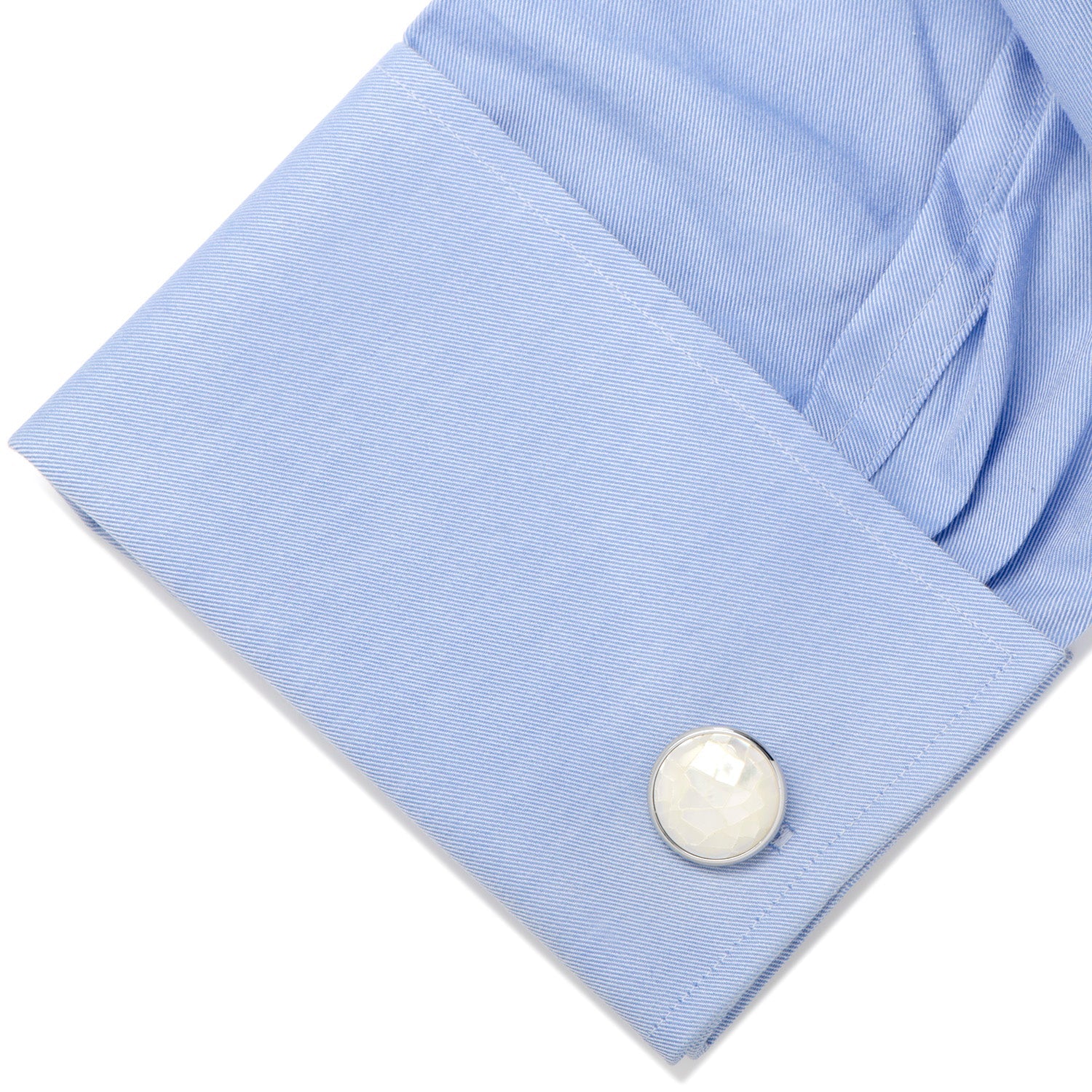 Sterling Mosaic Mother of Pearl Cufflinks by Cufflinks.com