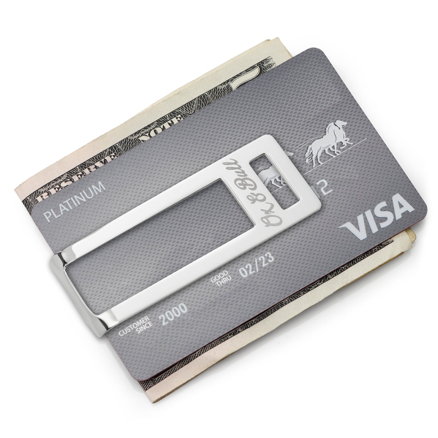 Stainless Steel Cut Out Money Clip by Cufflinks.com