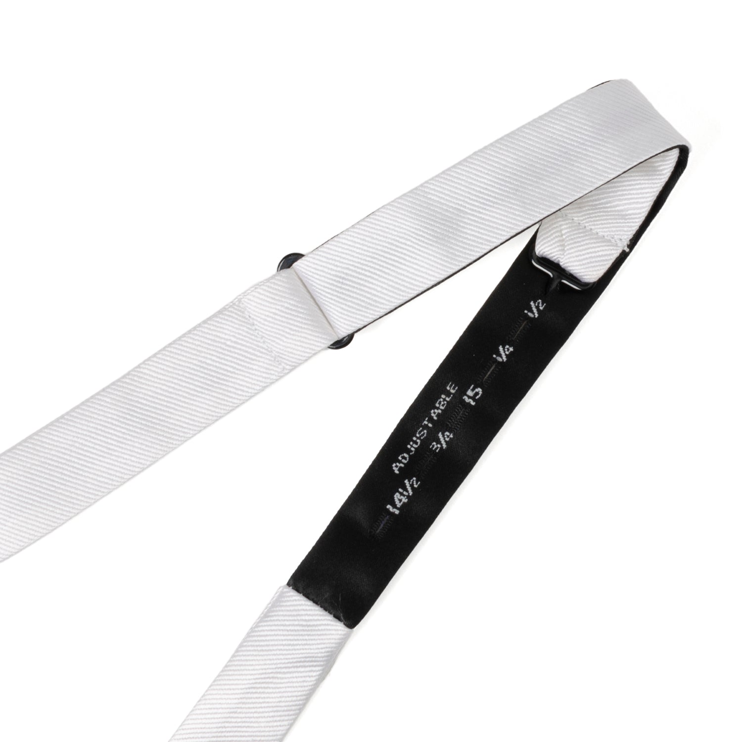 White Silk Self Bow Tie by Cufflinks.com