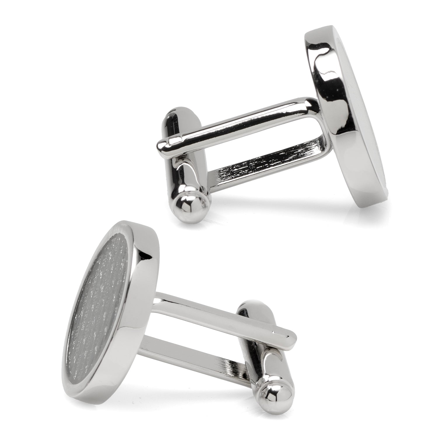 Woven Metal Black Cufflinks by Cufflinks.com