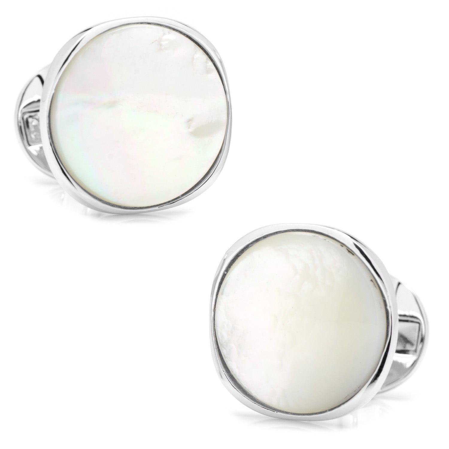 Sterling Silver Classic Formal Mother of Pearl 5-Stud Set by Cufflinks.com