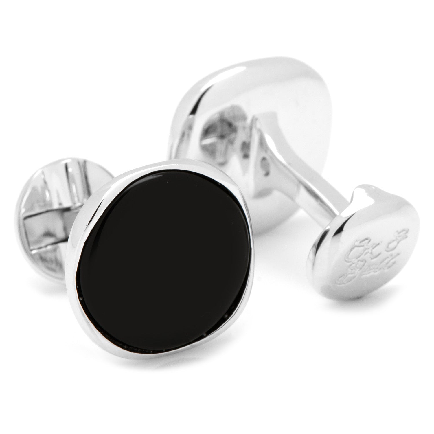 Sterling Silver Classic Formal Onyx 5-Stud Set by Cufflinks.com