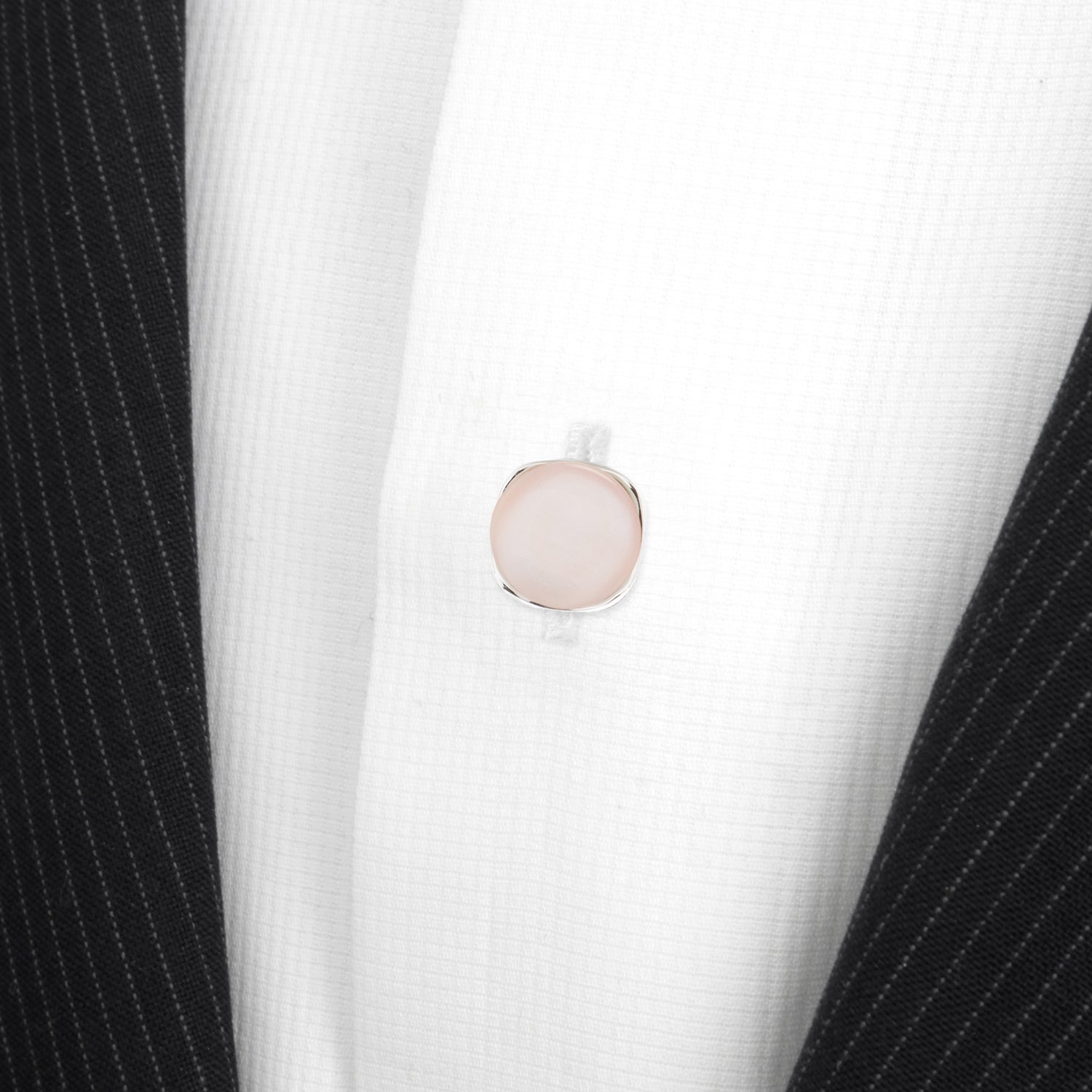 Sterling Silver Classic Formal Pink Mother of Pearl 5-Studs by Cufflinks.com