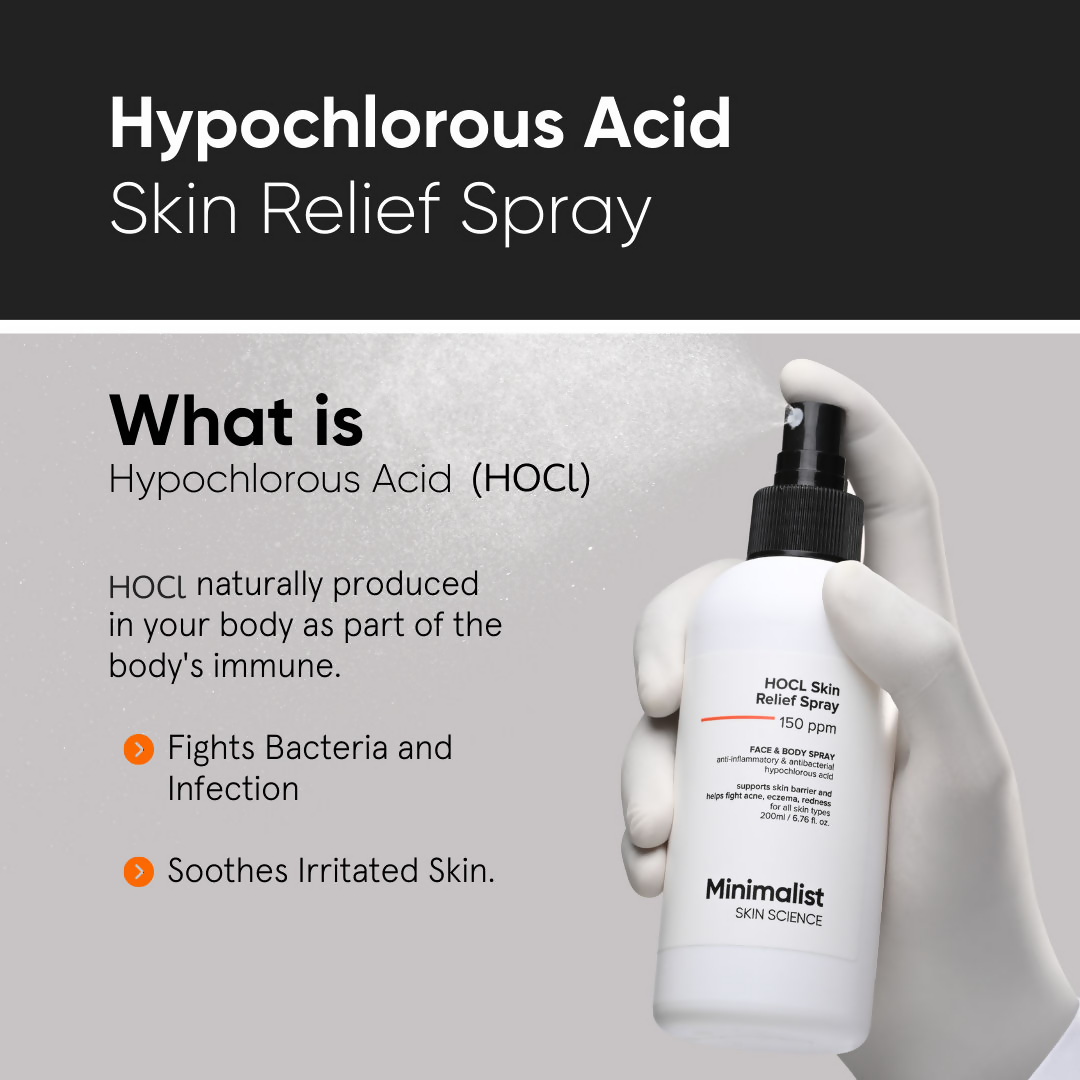 Minimalist HOCL Skin Relief Spray 150 PPM Face & Body Spray by Dista