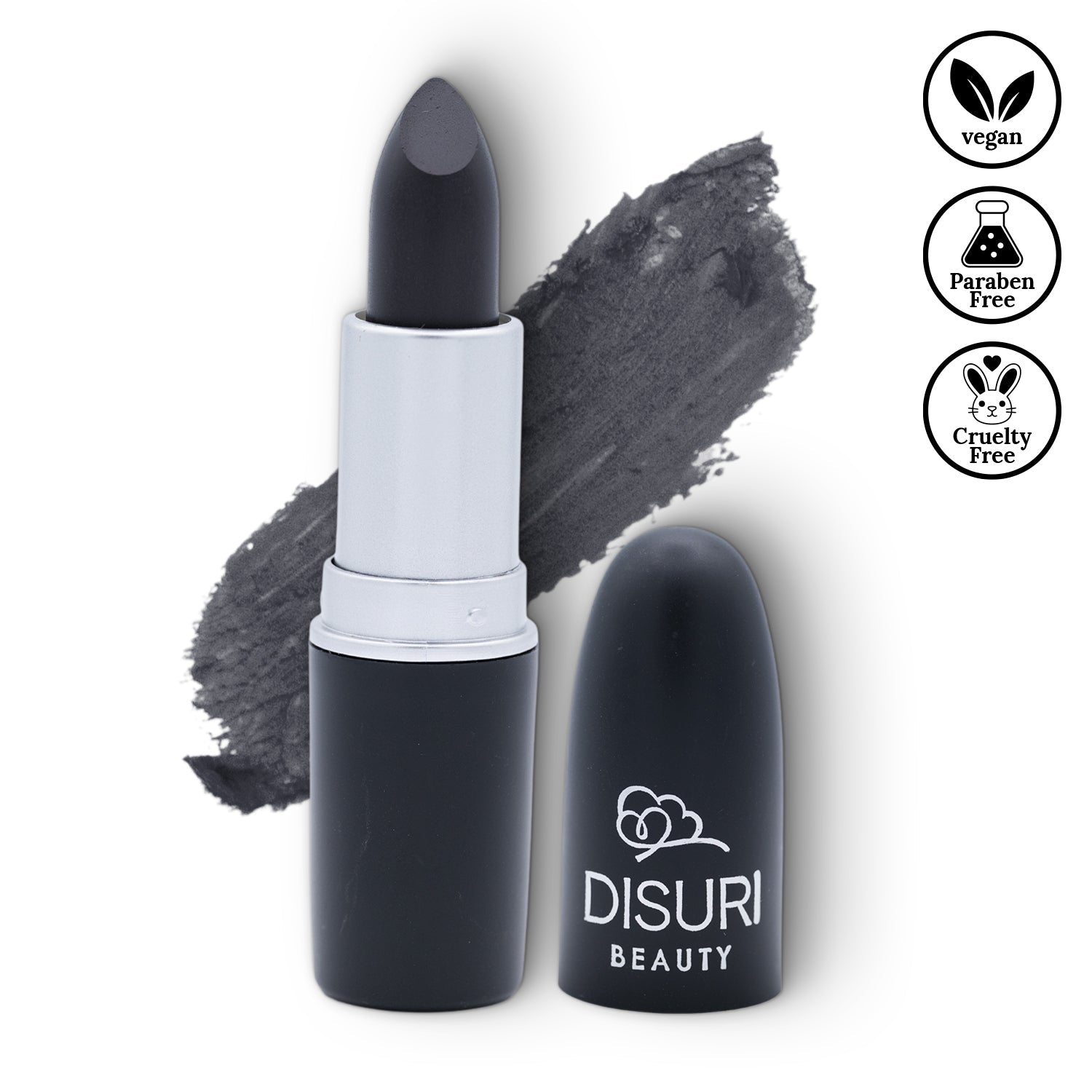 DISURI Beauty Matte Bullet Lipstick - Obsidian Charm (