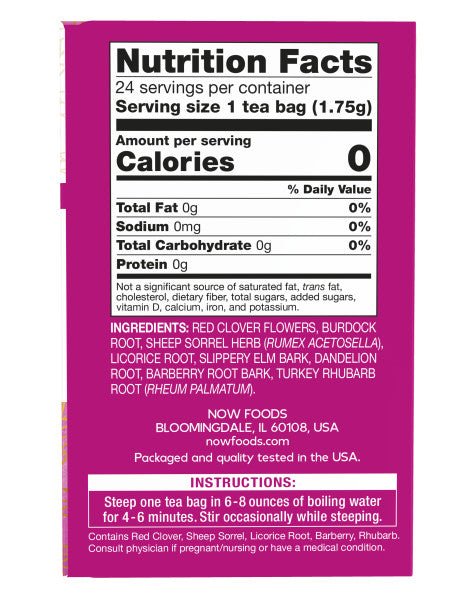 Herbal Tea, NOW by Country Life Natural Foods