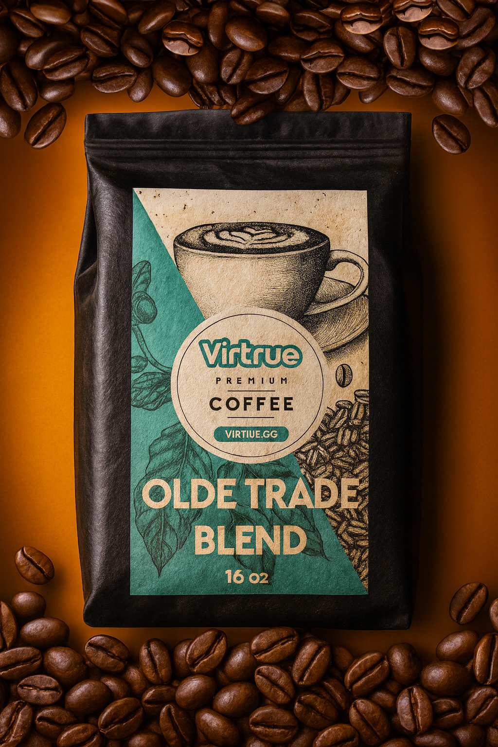 Decaf Coffee – 16oz | Full Flavor No Jitters , Small Batch, Expertly Roasted by Virtrue