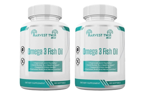 Omega 3 Fish Oil Capsules - Heart Health & Cholesterol Support Supplement