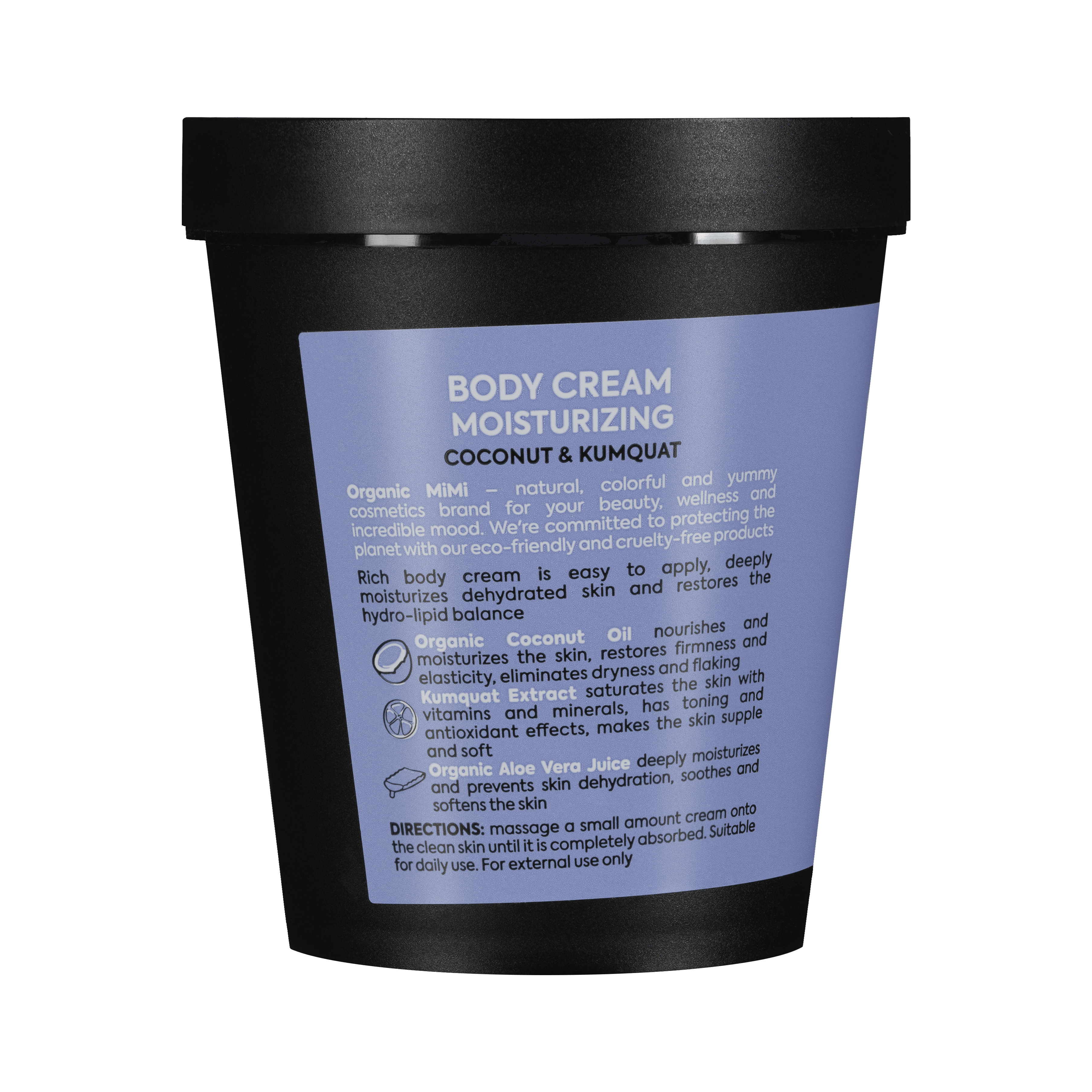Organic Mimi, Body Cream Moisturizing Coconut & Kumquat, 200 ml by Damask Rose