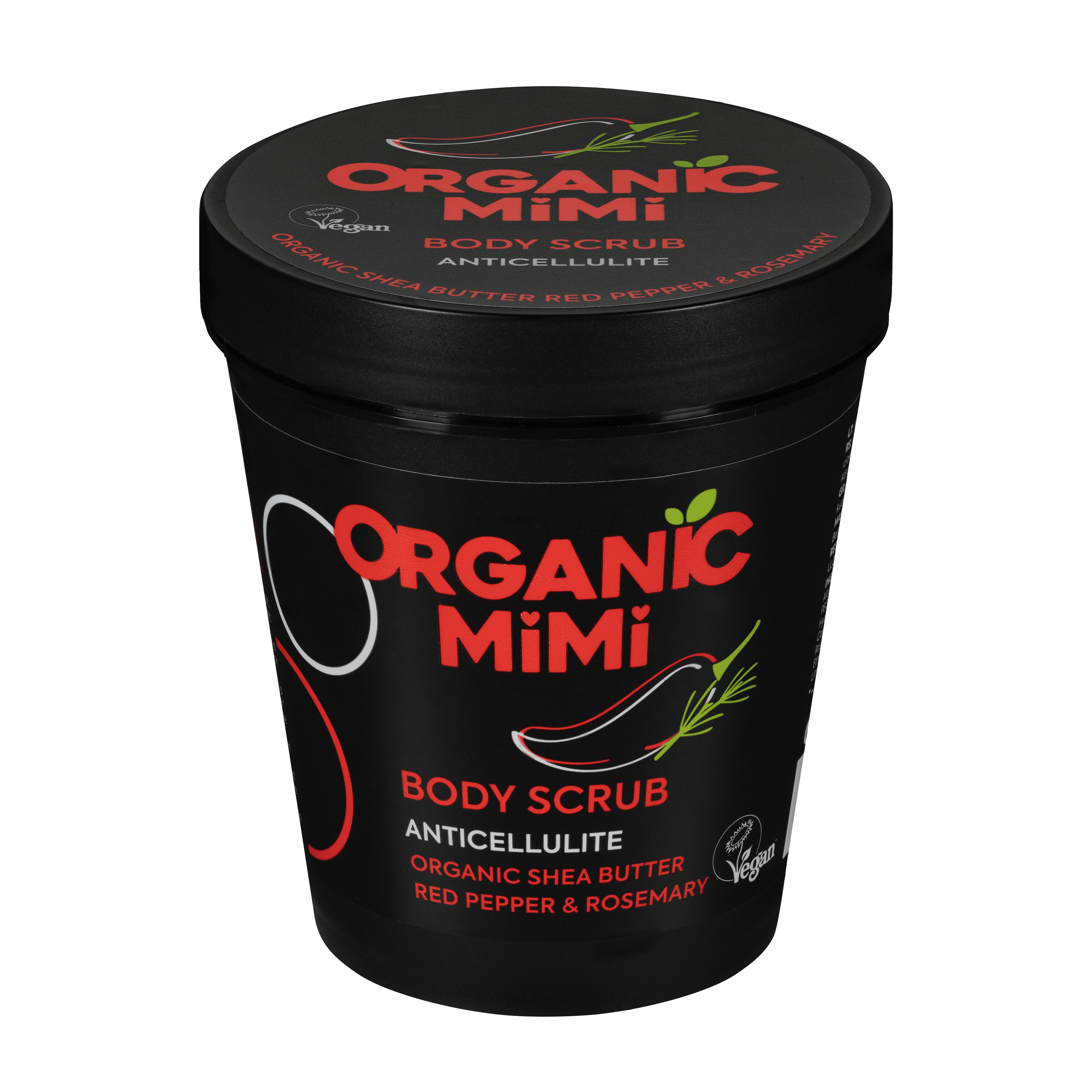 Organic Mimi, Body Scrub Anticellulite Red Pepper & Rosemary, 250 g by Damask Rose