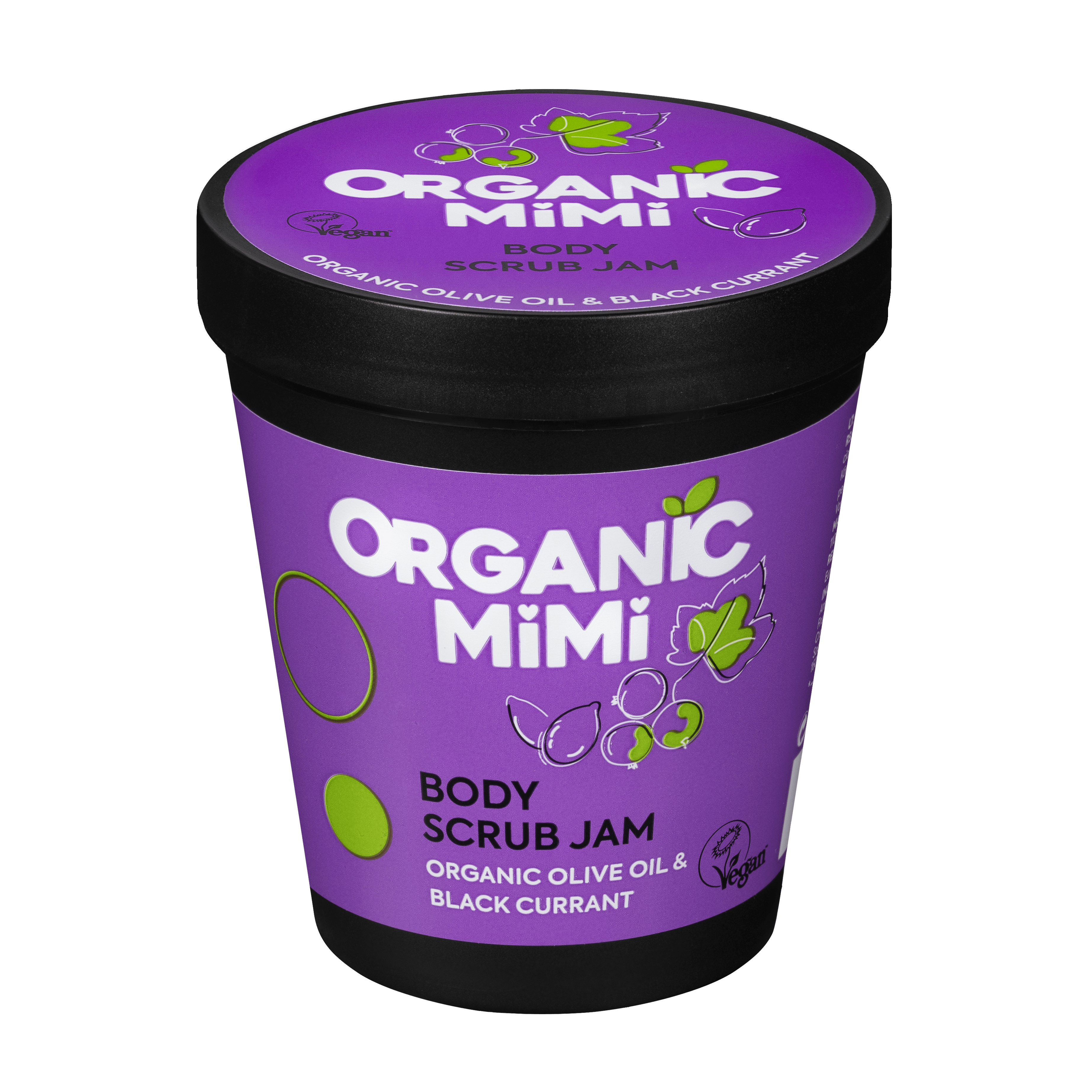 Organic Mimi, Body Scrub Jam Olive & Black Currant, 250 g by Damask Rose