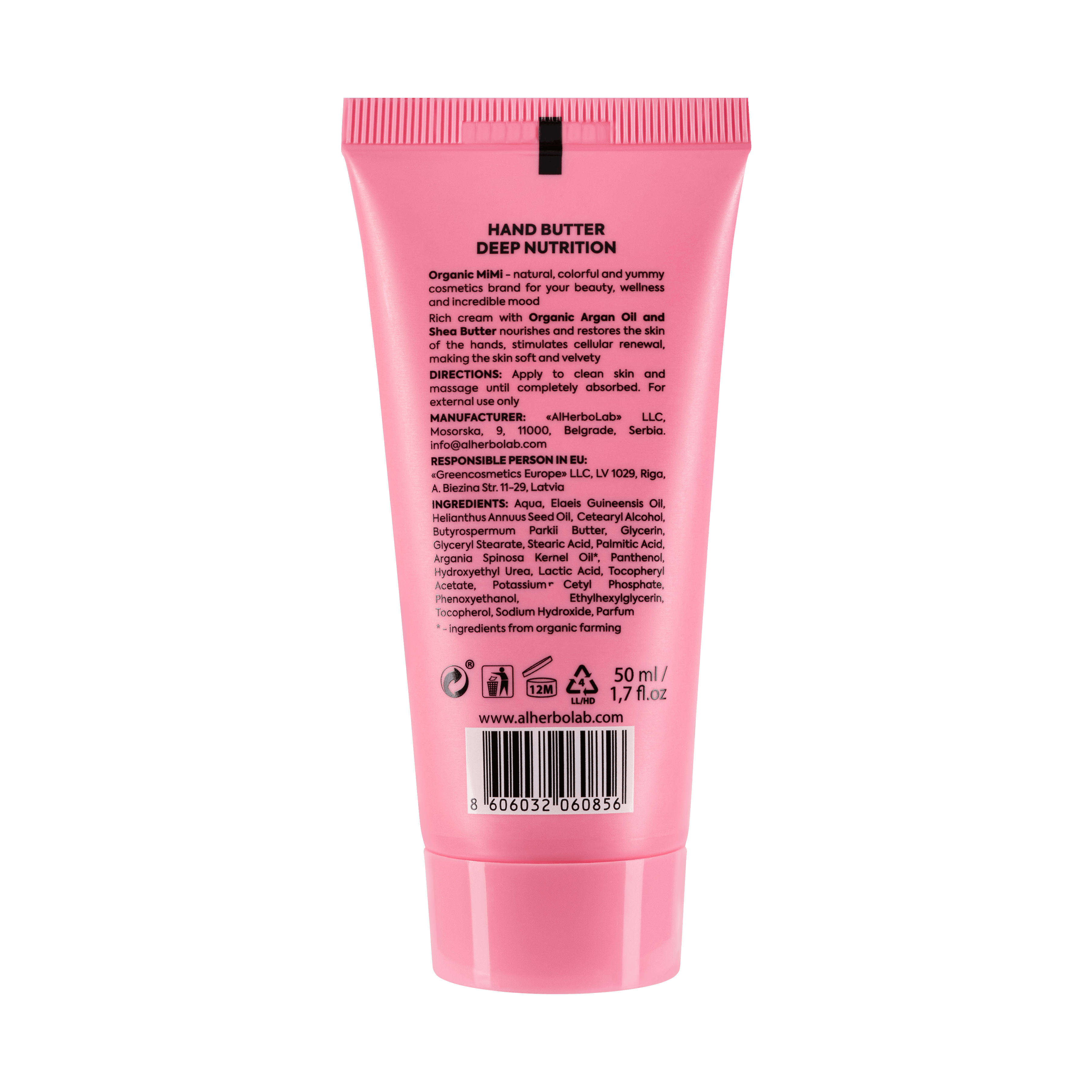 Organic Mimi, Hand Butter Deep Nutrition, 50 ml by Damask Rose