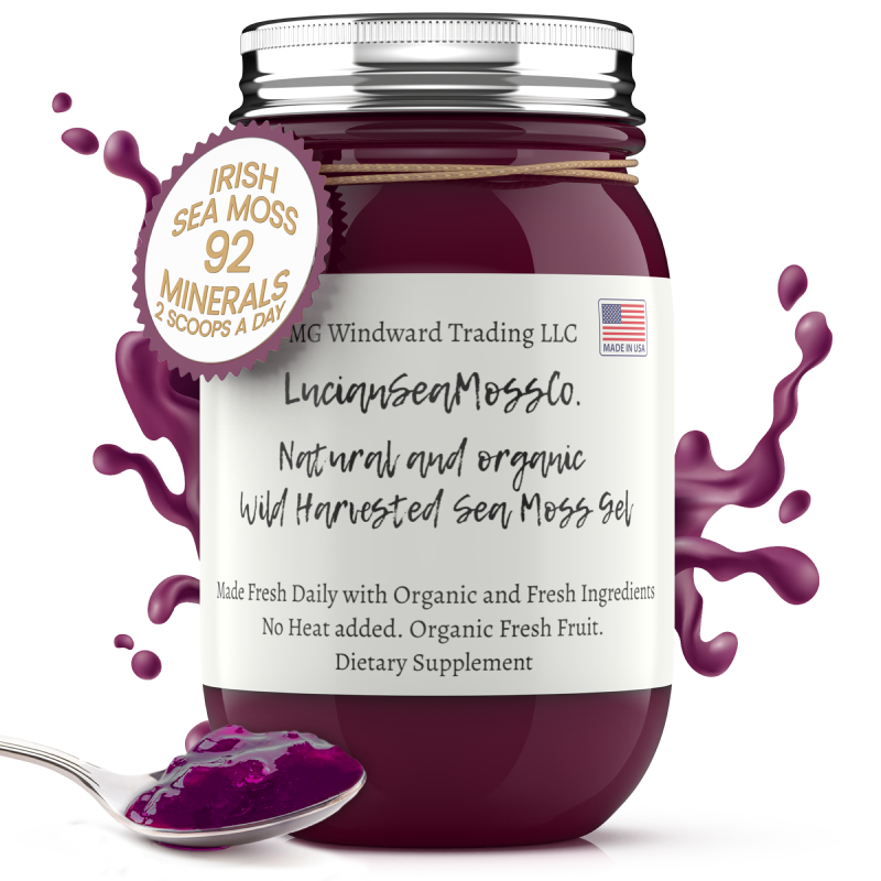 Organic Purple Wild Harvested Sea Moss Gel by Seamoss Global