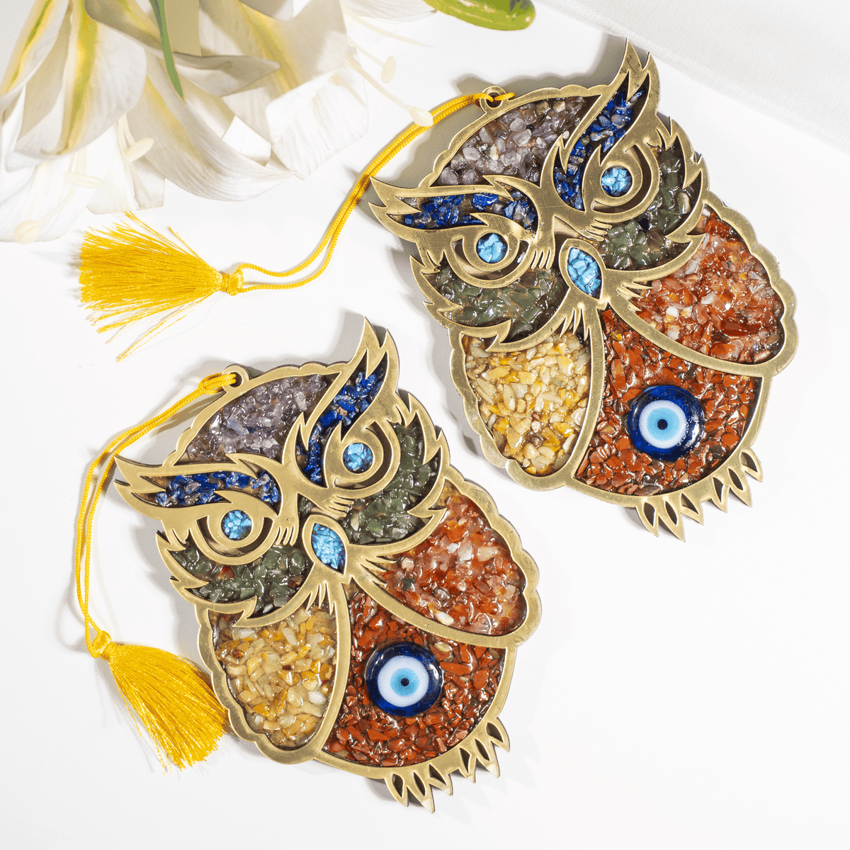 Owl Hanging, Home Protection Charm, Crystal Wall Hanging DestGlow