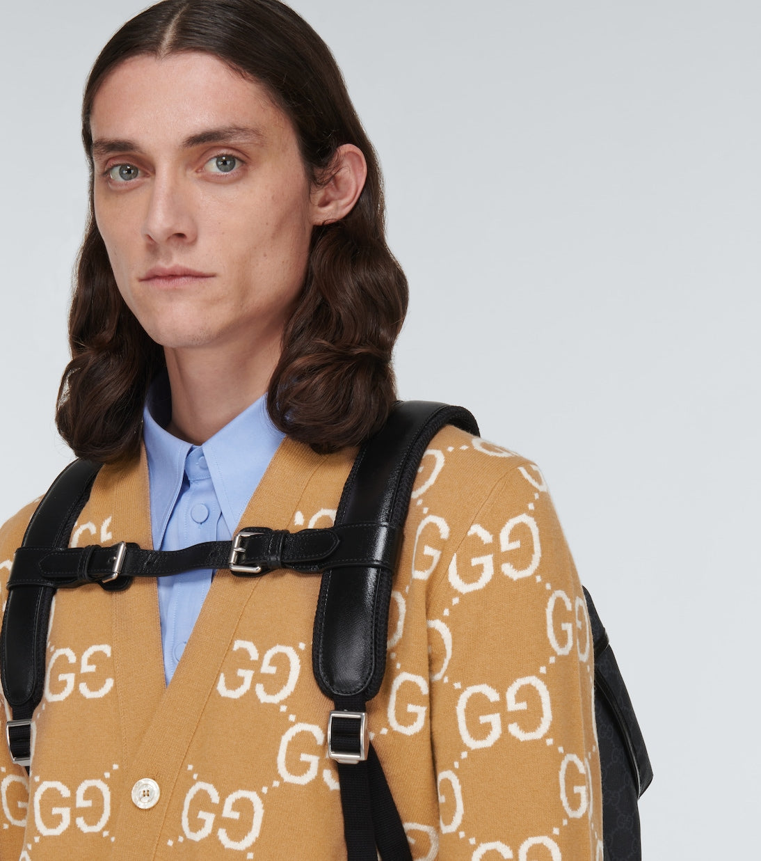 Gucci Men Gg Jacquard Wool Cardigan by Luosophy