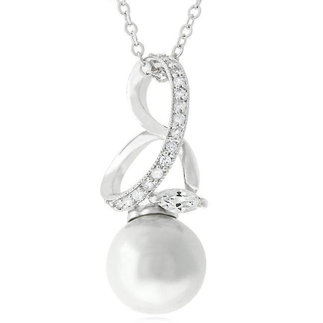 Avera Royalty Pearl Pendant In Sterling Silver