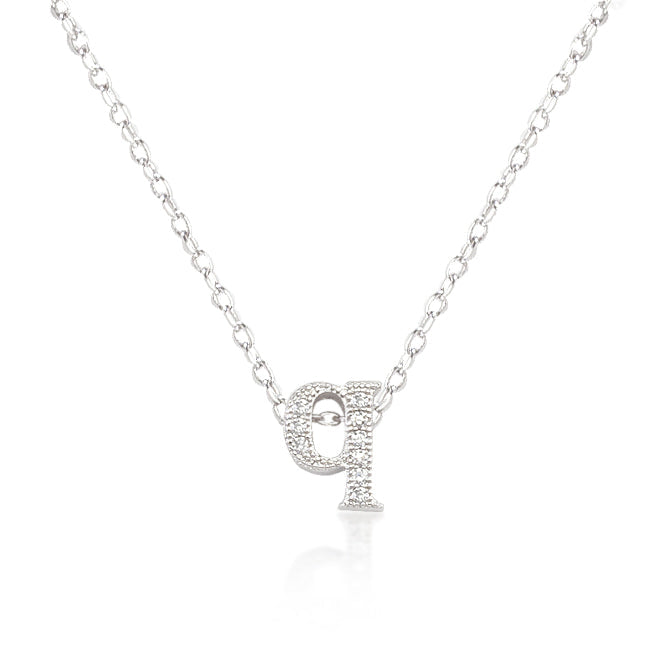 Avera Micro-Pave Initial Q Pendant In Sterling Silver DestGlow