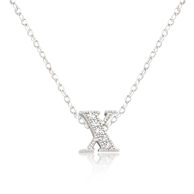 Avera Micro-Pave Initial X Pendant In Sterling Silver DestGlow