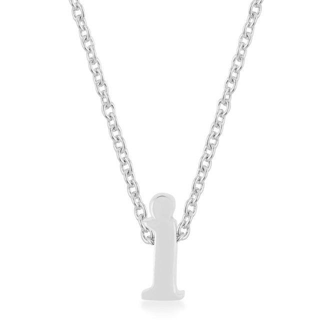 Avera Finish Initial I Pendant Sterling Silver Letter Charm DestGlow