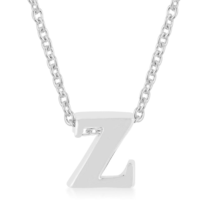 Avera Finish Initial Z Pendant in Polished Sterling Silver