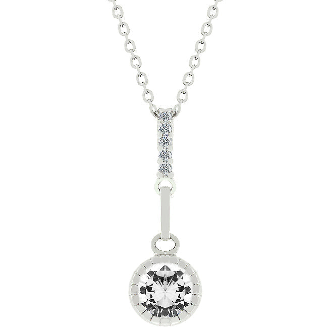 Avera Minimalist Teardrop Pendant Necklace in Sterling Silver DestGlow