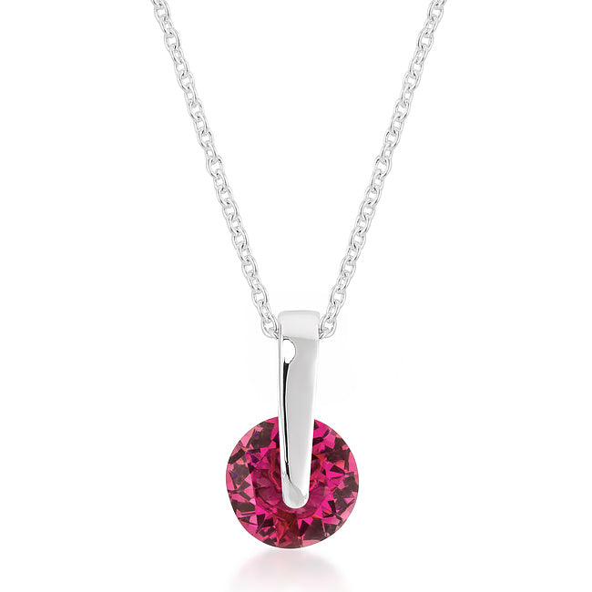 Avera Classic Solitaire Cubic Zirconia Pendant Necklace