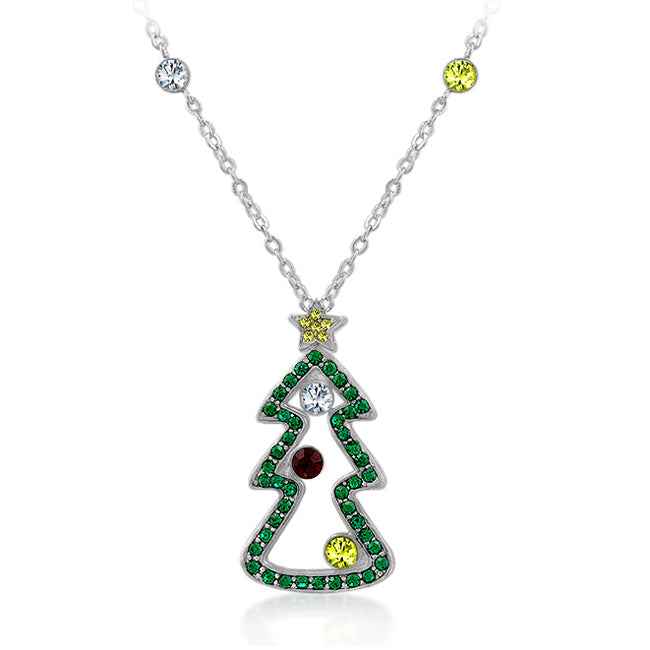 Avera Cubic Zirconia Christmas Pendant Holiday Jewelry