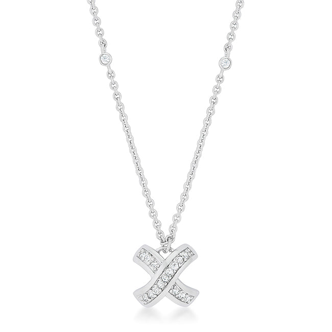 Avera Timeless Pave Necklace In Sterling Silver DestGlow