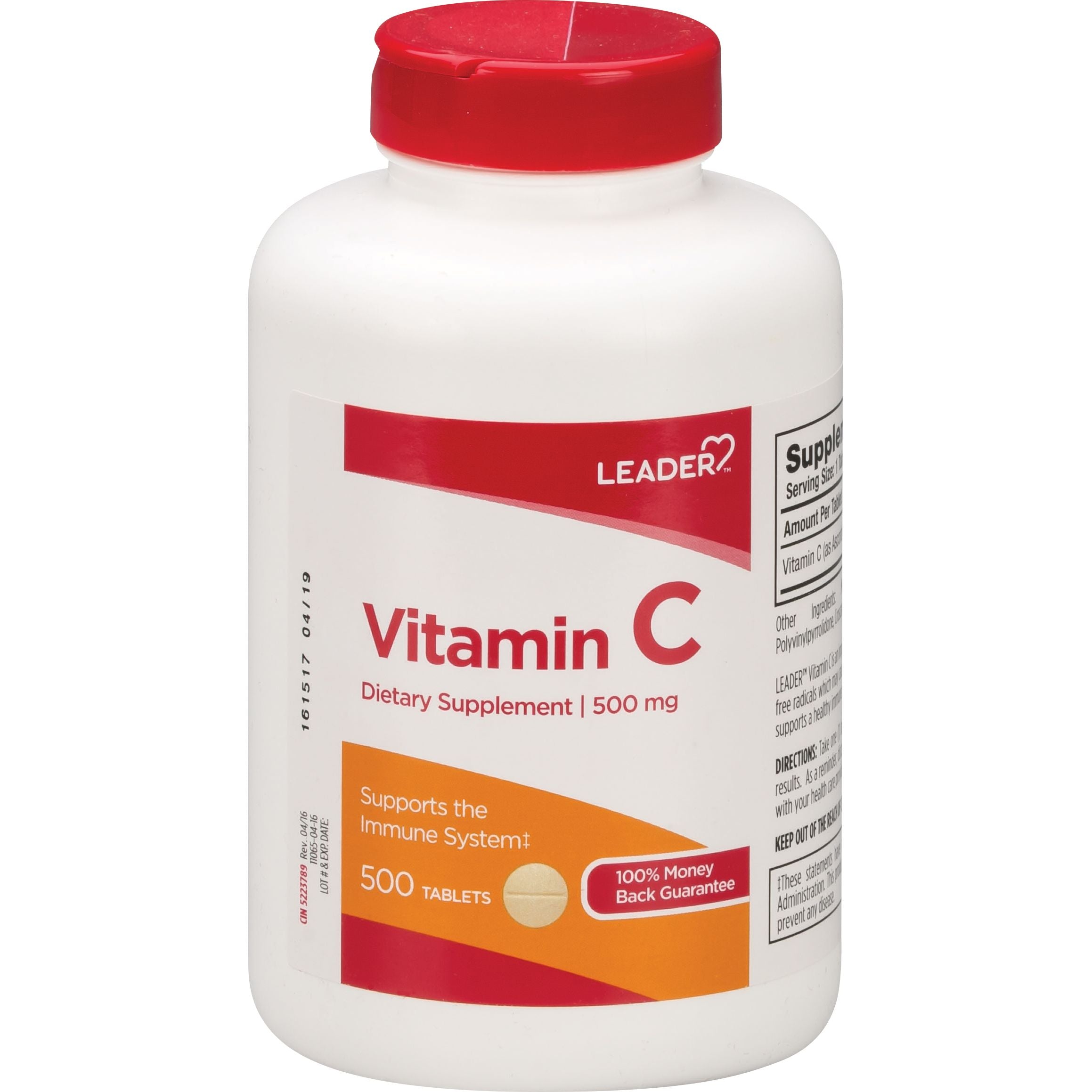 Leader Vitamin C, 500 Mg, Tablets by Pasteur Pharmacy