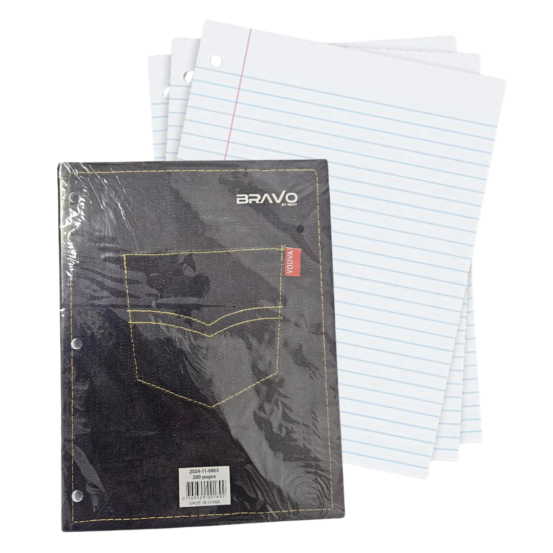 Papel de Argolla Bravo by Next de 100 páginas DestGlow