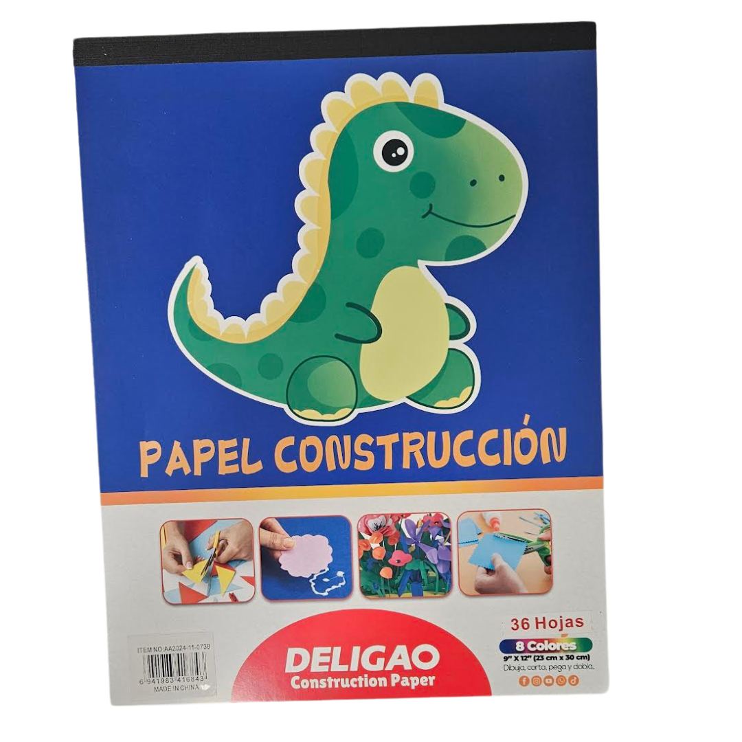 Deligao Construction Paper 36 Sheets / 8 Colors (9" x 12") DestGlow