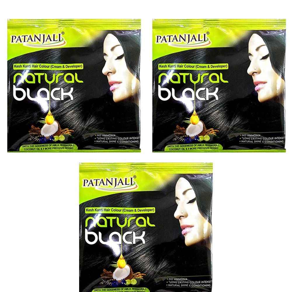 Patanjali Kesh Kanti Hair Colour (Cream & Developer) - Natural Black