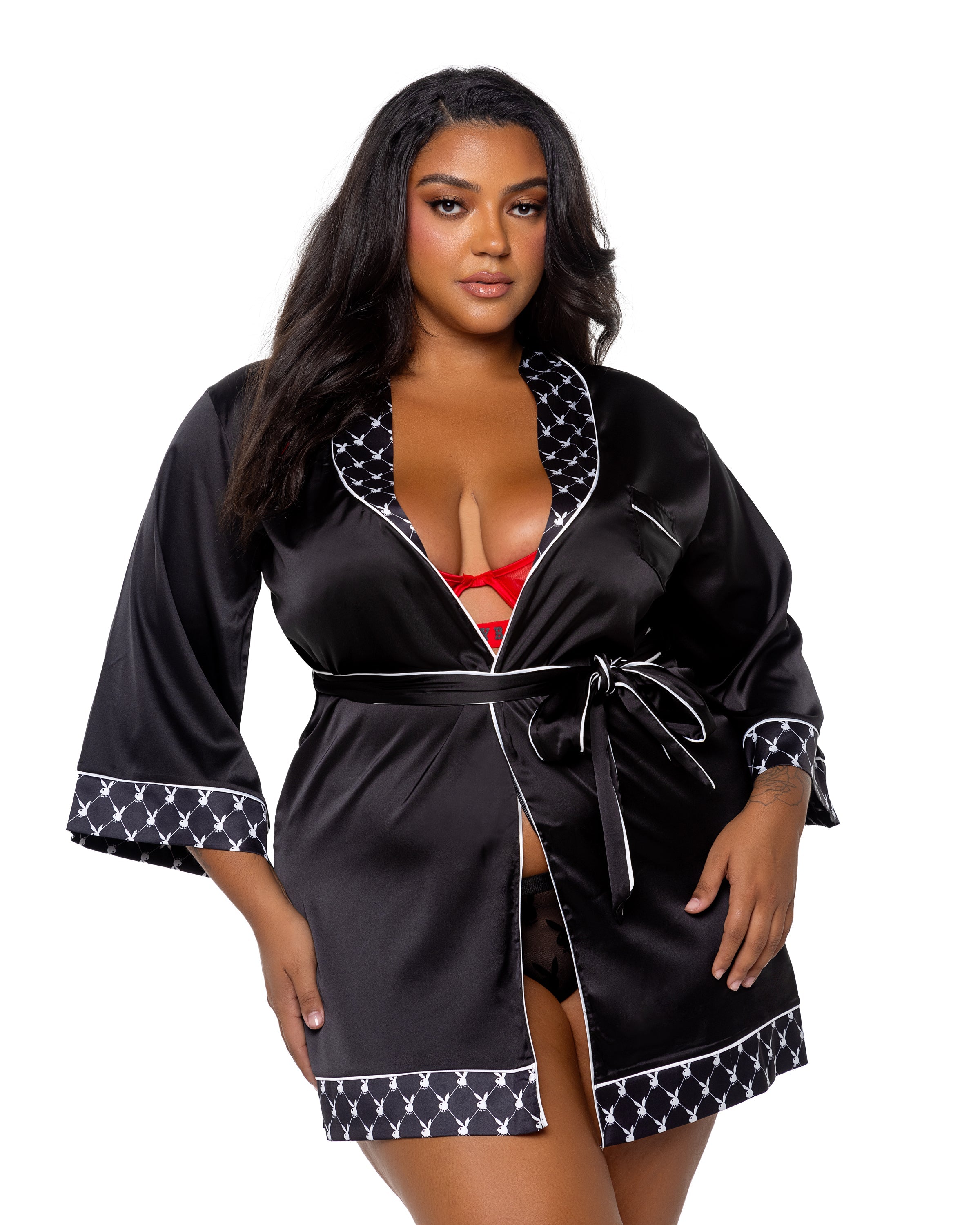 Playboy Bunny Smoke Lounge Robe by Rave Fix