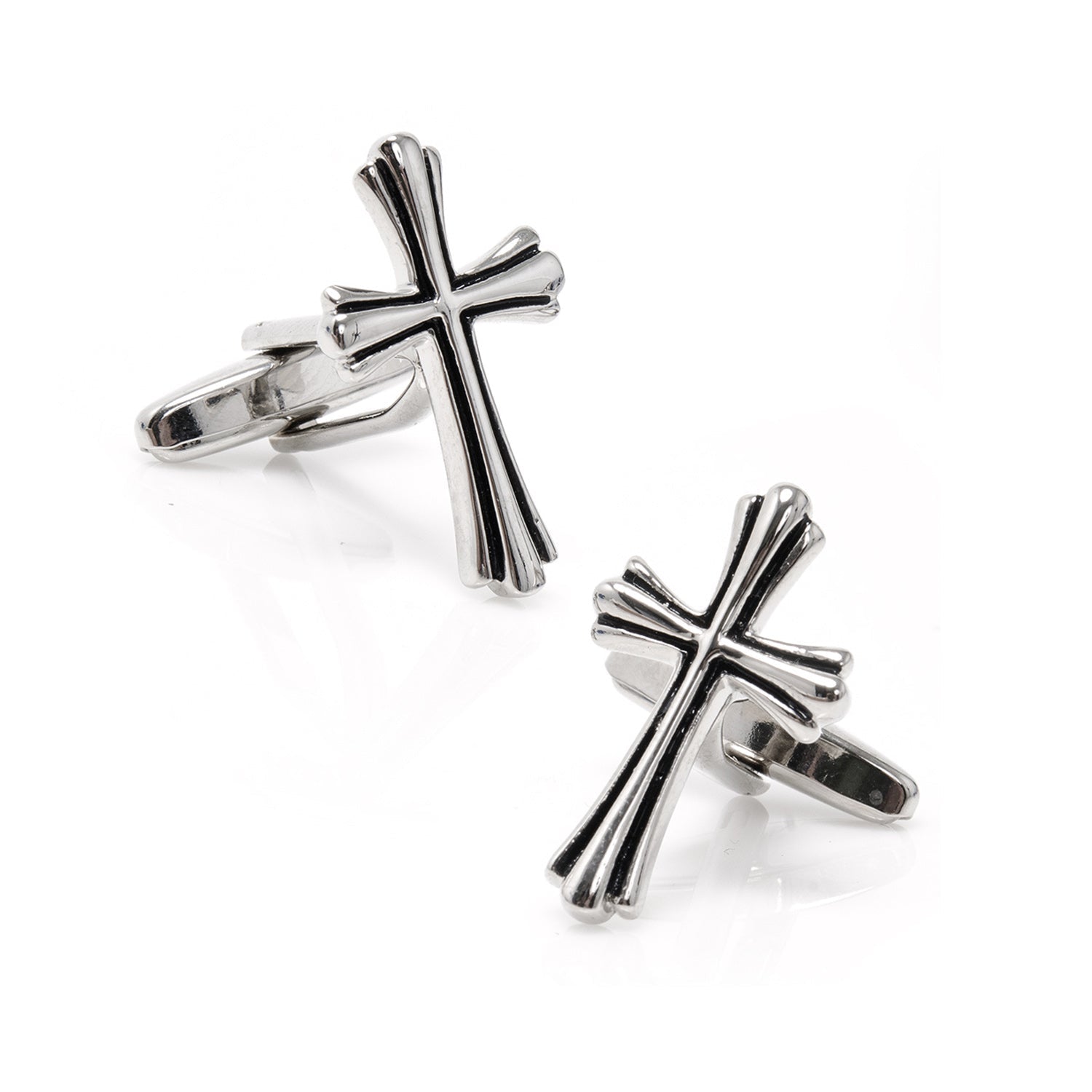 Silver Cross Cufflinks by Cufflinks.com