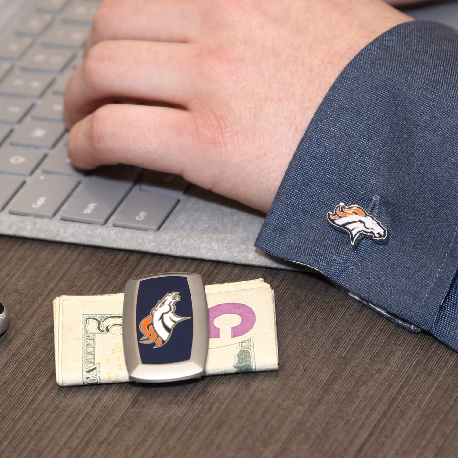 NFL Denver Broncos Cufflinks by Cufflinks.com